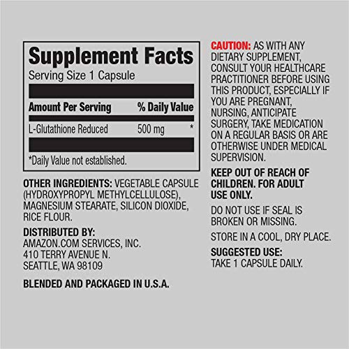 Foto 3 pulgar | Suplemento Amazon Elements De Glutatión 500 Mg 60 Cápsulas - Venta Internacional.