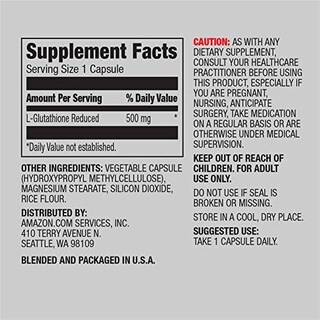 Foto 2 | Suplemento Amazon Elements De Glutatión 500 Mg 60 Cápsulas - Venta Internacional.