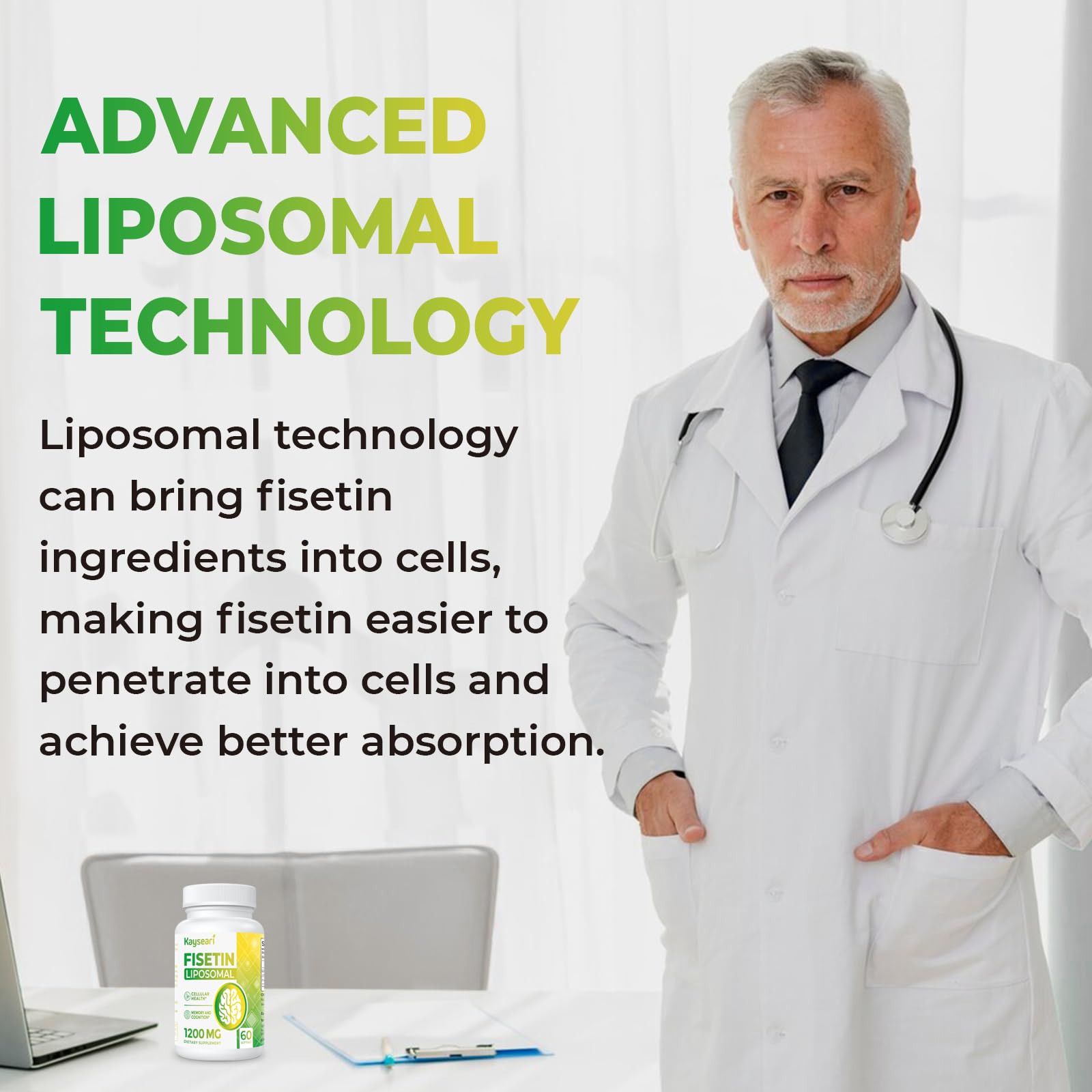 Foto 6 | Suplemento Kayseari Fisetin 1200 Mg Liposomal 98% Puro 120 Cápsulas - Venta Internacional.