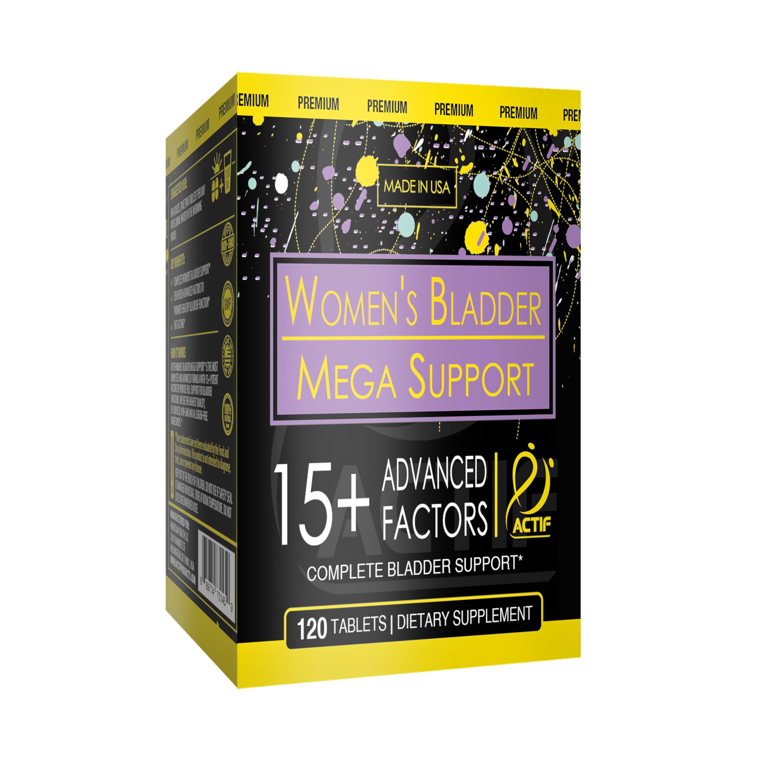 Foto 1 | Suplemento Actif Women's Bladder Mega Support 120 Cápsulas - Venta Internacional.