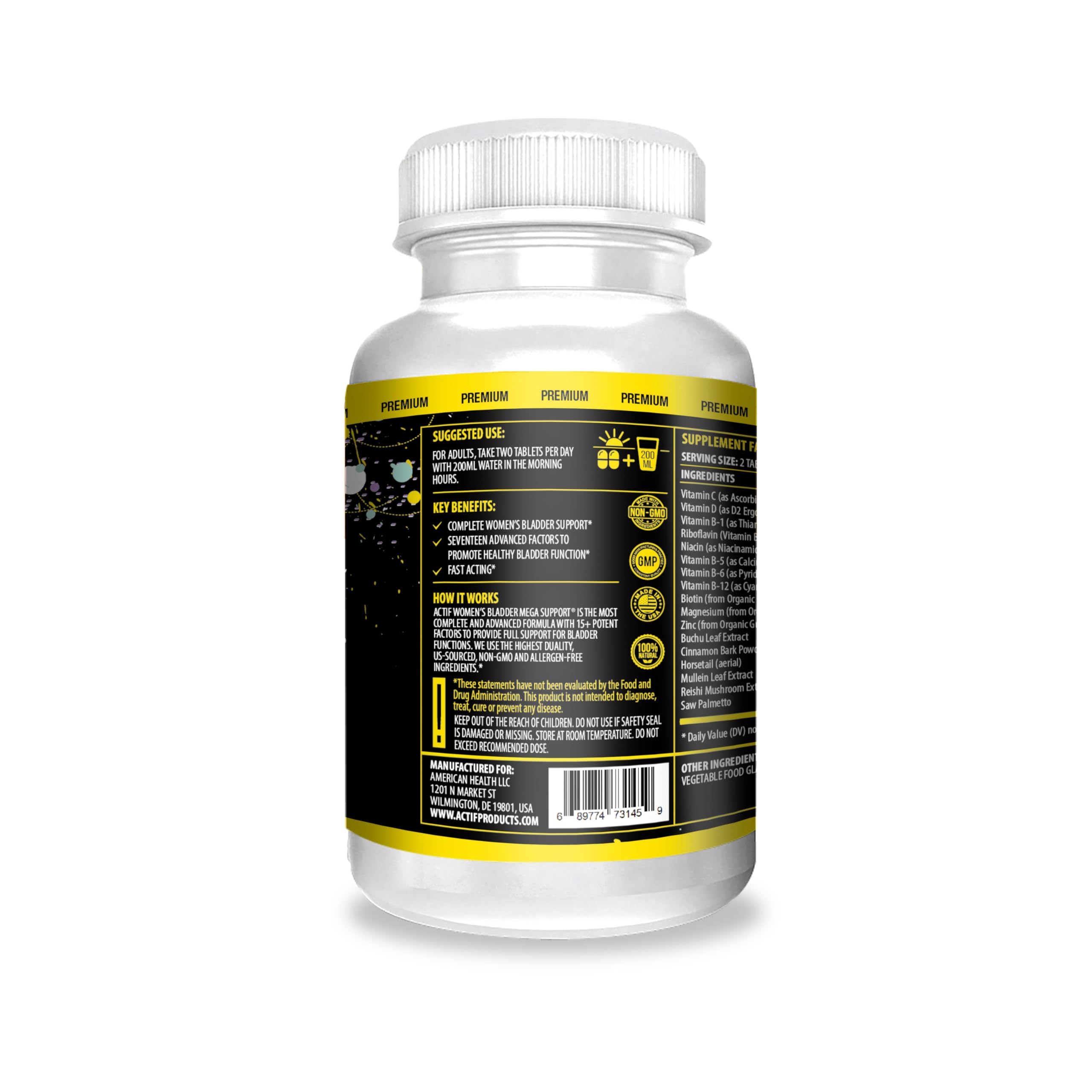 Foto 3 | Suplemento Actif Women's Bladder Mega Support 120 Cápsulas - Venta Internacional.