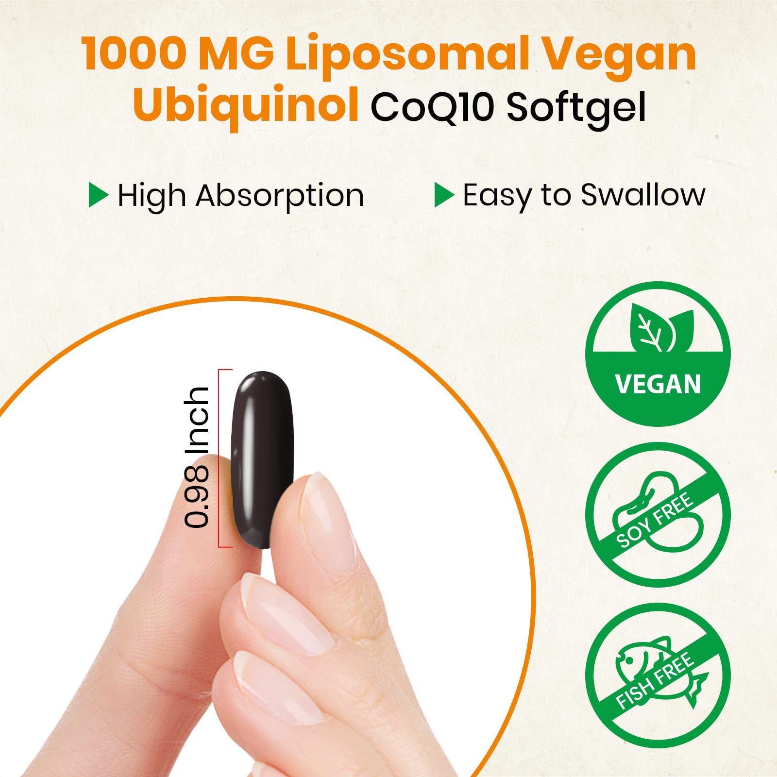 Foto 8 pulgar | Suplemento Besibest Liposomal Coq10 Ubiquinol 1000 Mg 120 Cápsulas Blandas - Venta Internacional.