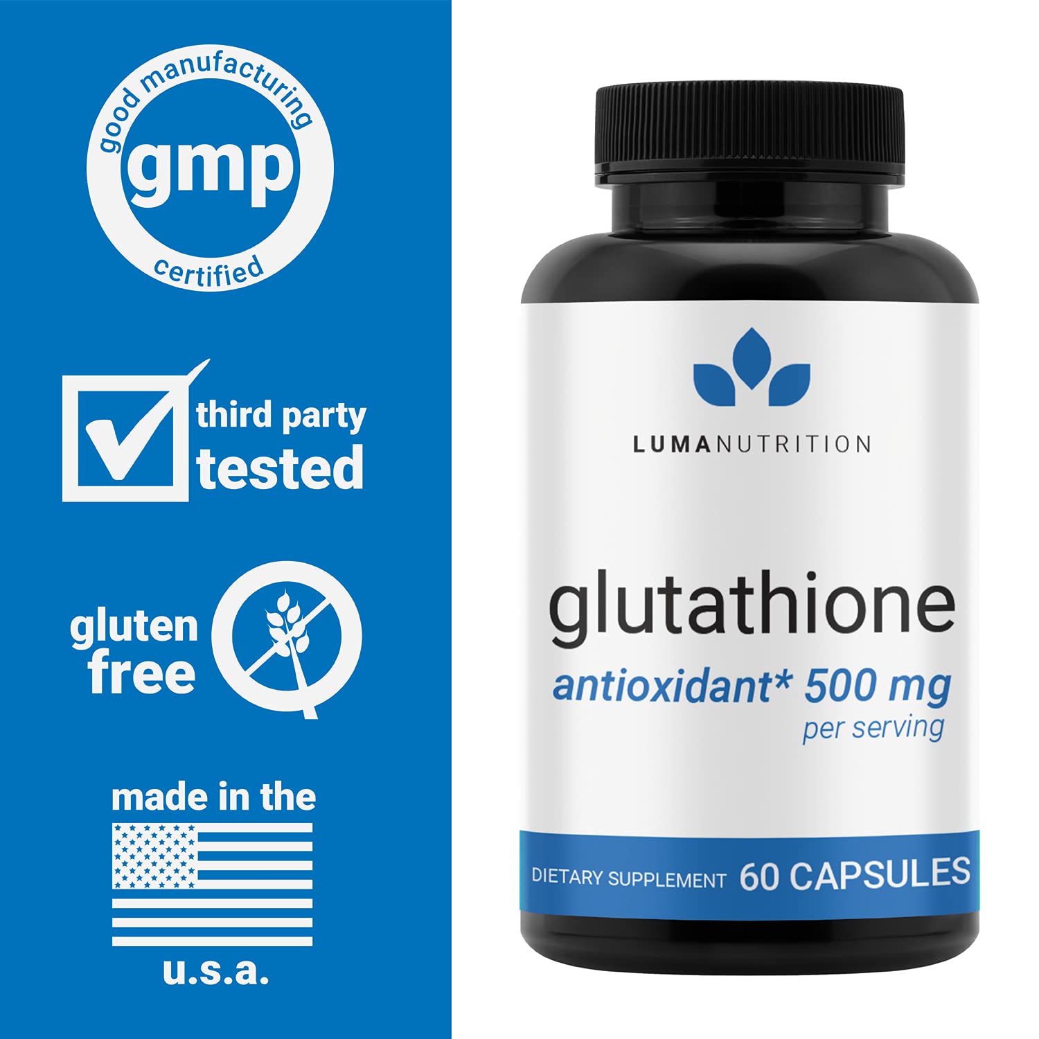 Foto 5 pulgar | Suplemento Luma Nutrition Glutatión 500 Mg 60 Cápsulas - Venta Internacional.