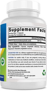 Foto 4 | Suplemento Best Naturals Tudca 250 Mg (ácido Tauroursodesoxicólico) - 60 Cápsulas Vegetarianas - Venta Internacional.