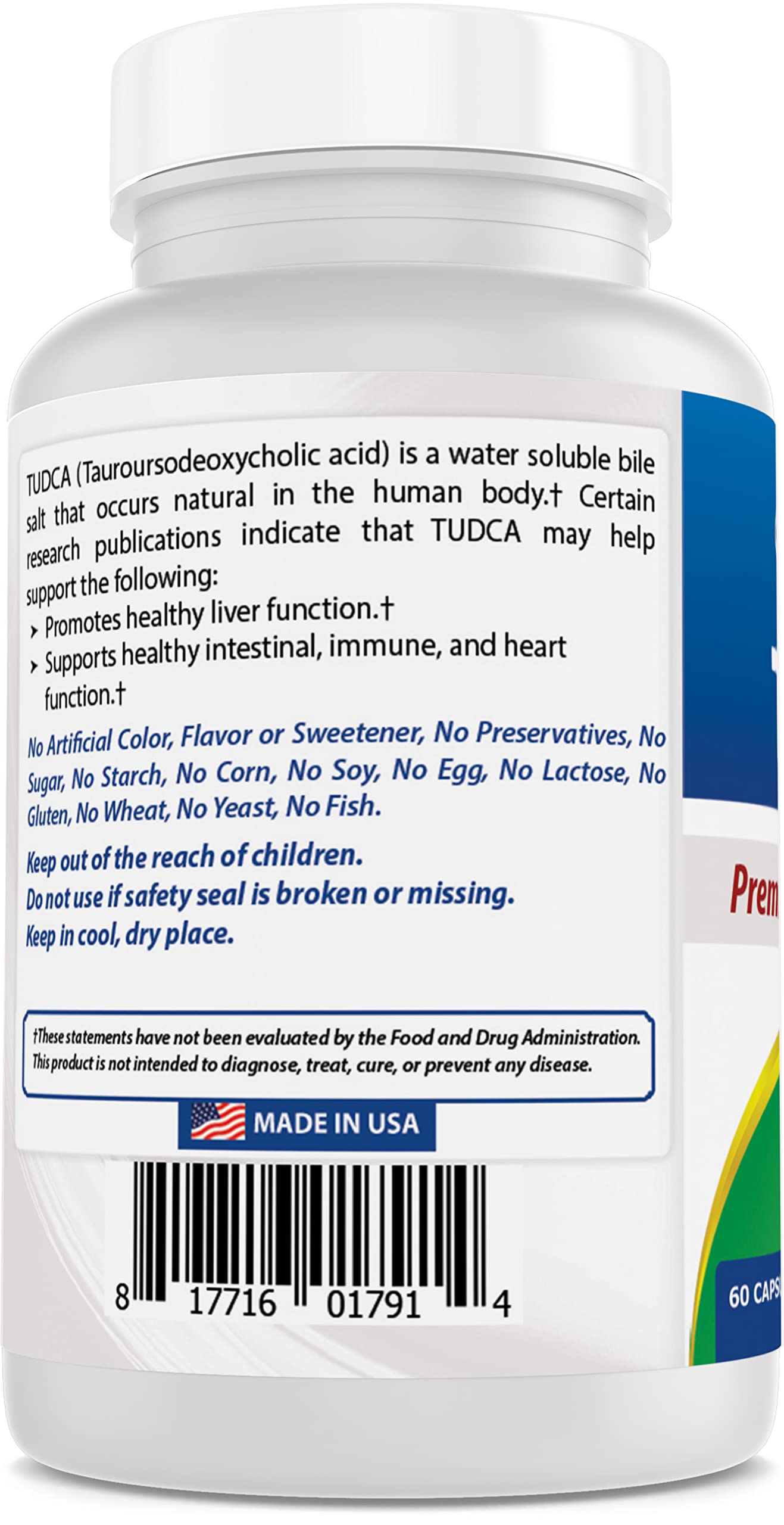 Foto 6 pulgar | Suplemento Best Naturals Tudca 250 Mg (ácido Tauroursodesoxicólico) - 60 Cápsulas Vegetarianas - Venta Internacional.