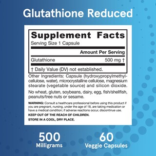 Foto 6 | Suplemento Jarrow Formulas Con Contenido Reducido De Glutatión, 500 Mg, 60 Cápsulas - Venta Internacional.