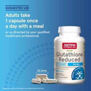 Foto 7 | Suplemento Jarrow Formulas Con Contenido Reducido De Glutatión, 500 Mg, 60 Cápsulas - Venta Internacional.
