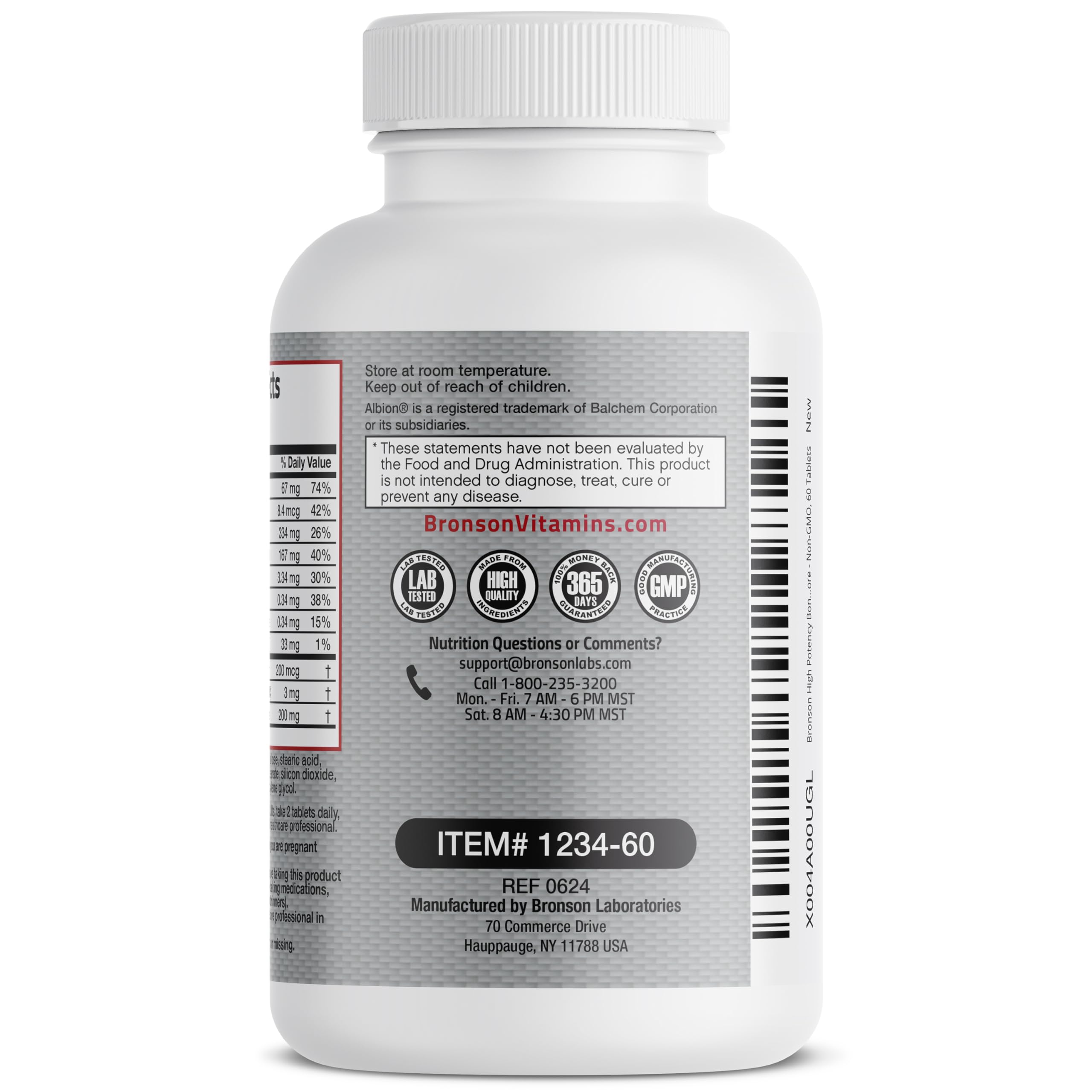 Foto 6 pulgar | Suplemento Bronson Bone Health & Strength Complex 60 Comprimidos - Venta Internacional.
