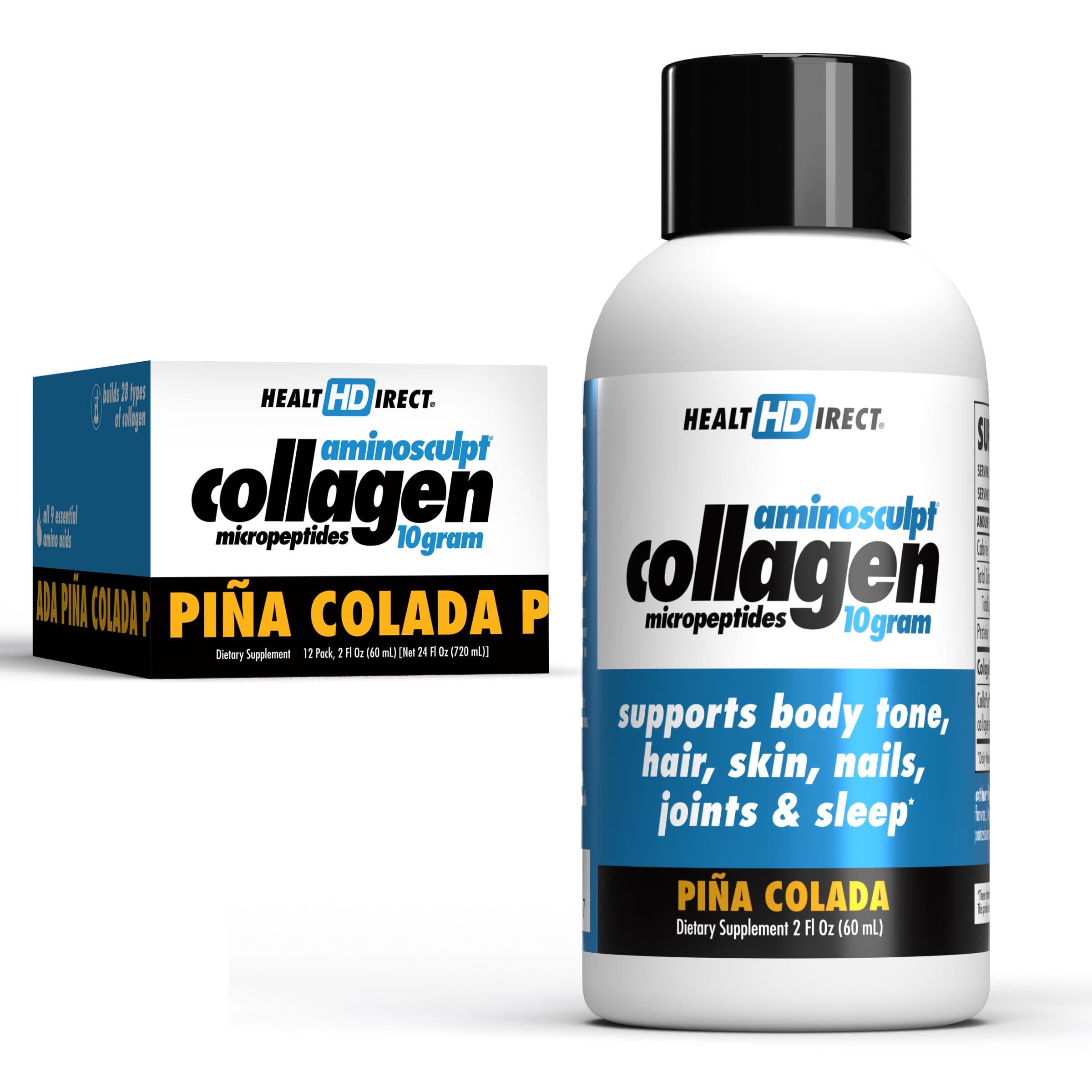 Foto 2 pulgar | Inyecciones de Colágeno Health Direct Aminosculpt Sin Azúcar 280 Ml  - Venta Internacional