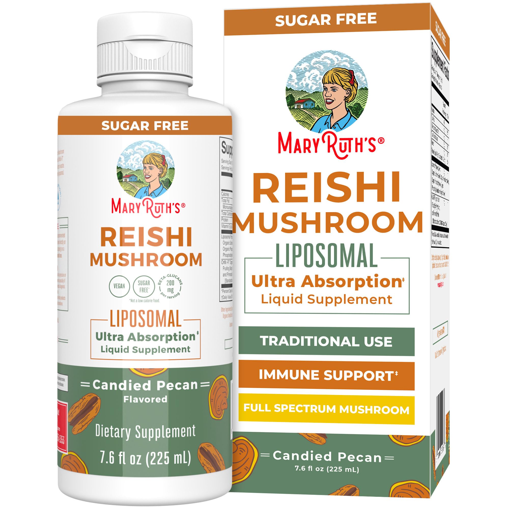 Foto 2 pulgar | Suplemento Maryruth Organics Reishi Vegan Hongo 225 Ml - Venta Internacional.