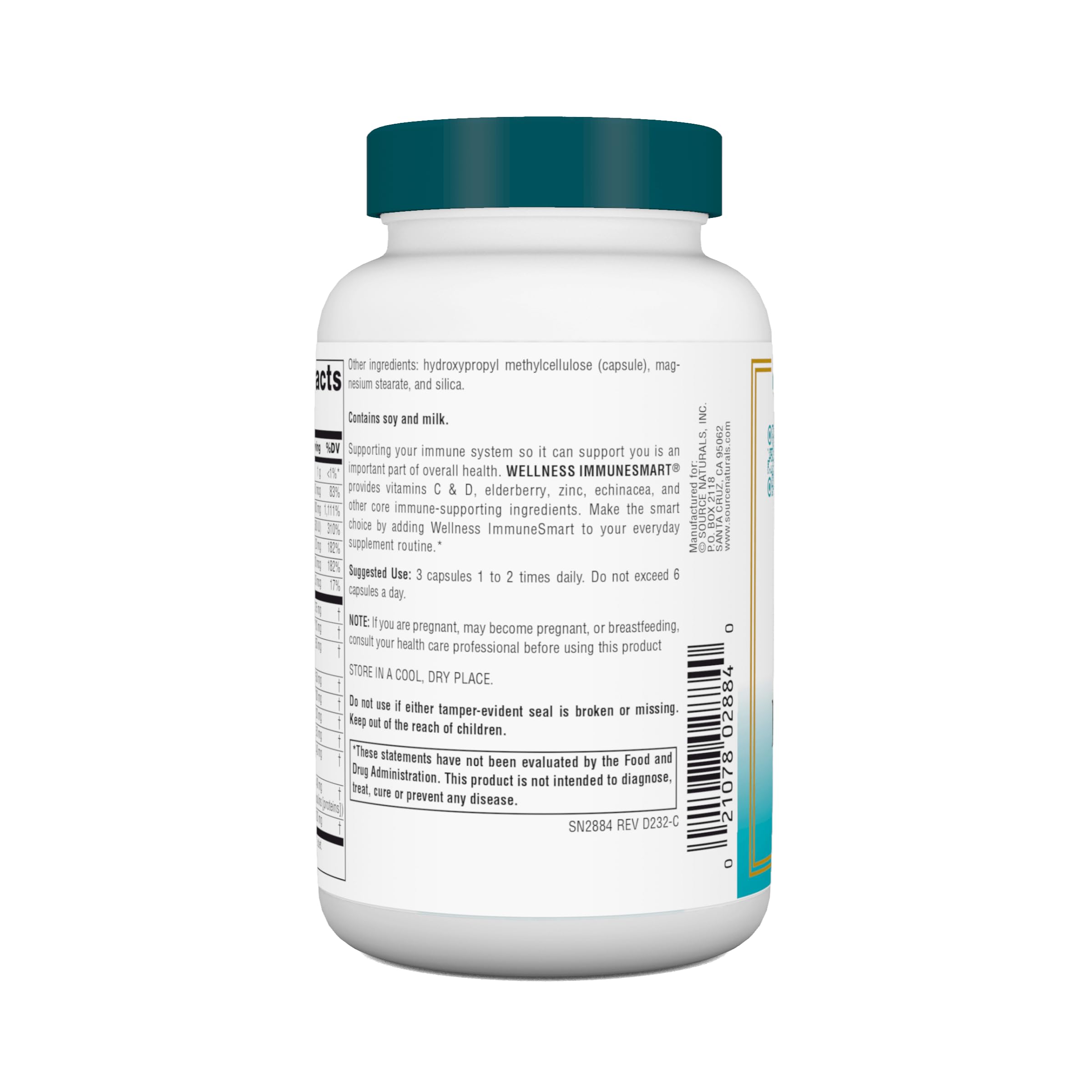 Foto 4 pulgar | Supplement Source Naturals Wellness Immunesmart 90 Cápsulas - Venta Internacional.