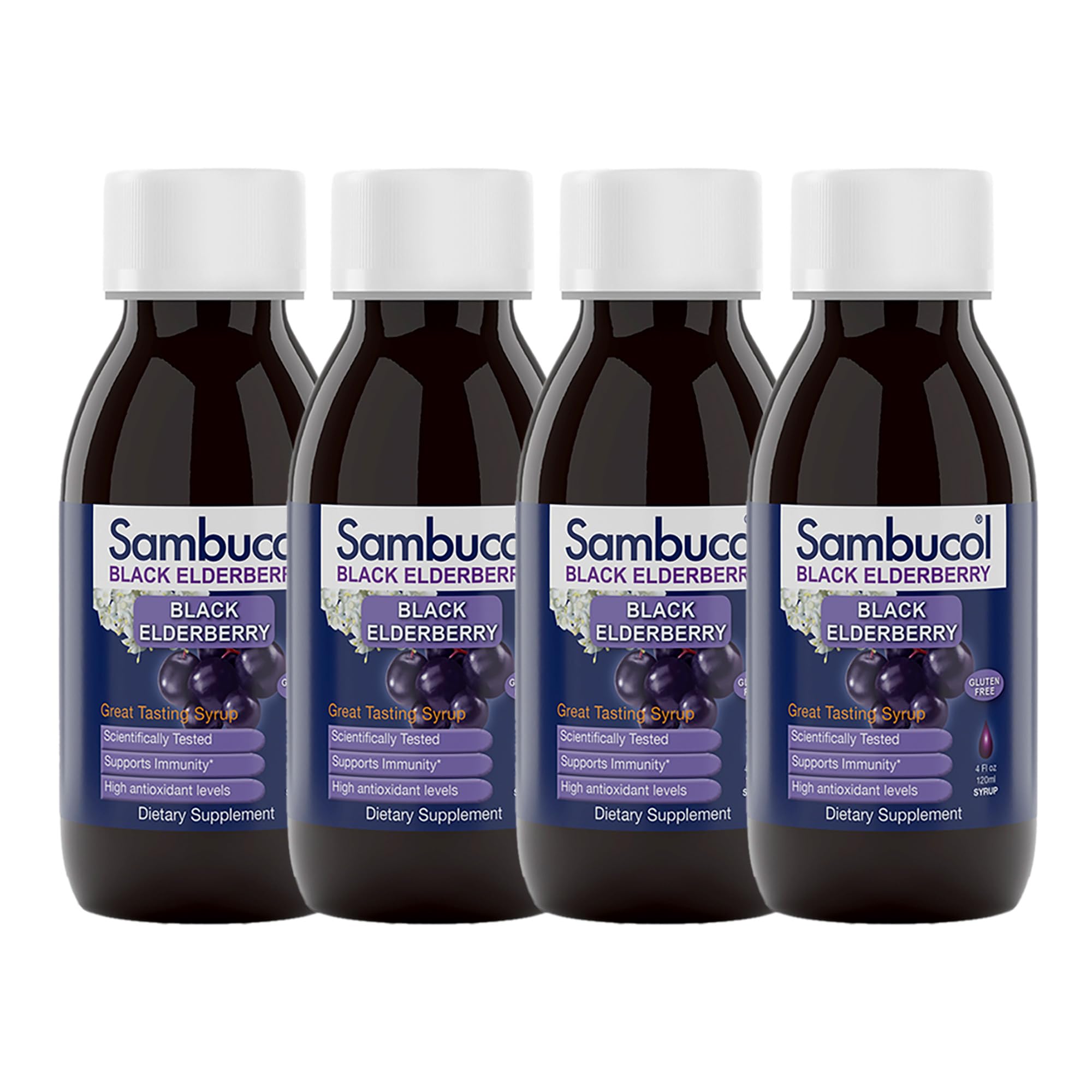 Foto 2 pulgar | Sirope Sambucol Black Elderberry Sambucus 120 Ml Paquete de 4 - Venta Internacional