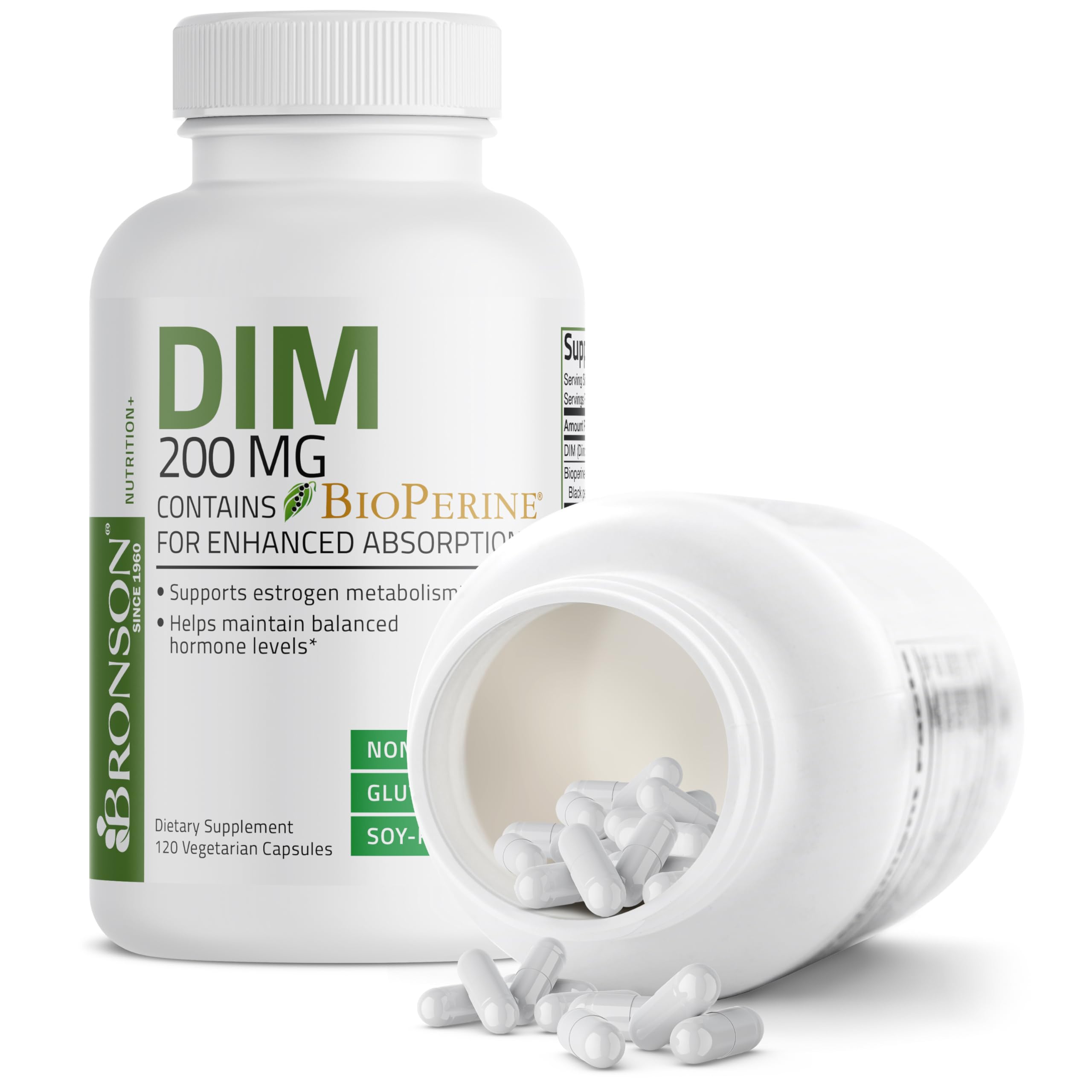 Foto 6 pulgar | Suplemento Bronson Dim De 200 Mg De Diindolimetano Con Bioperine 120 Cápsulas - Venta Internacional.