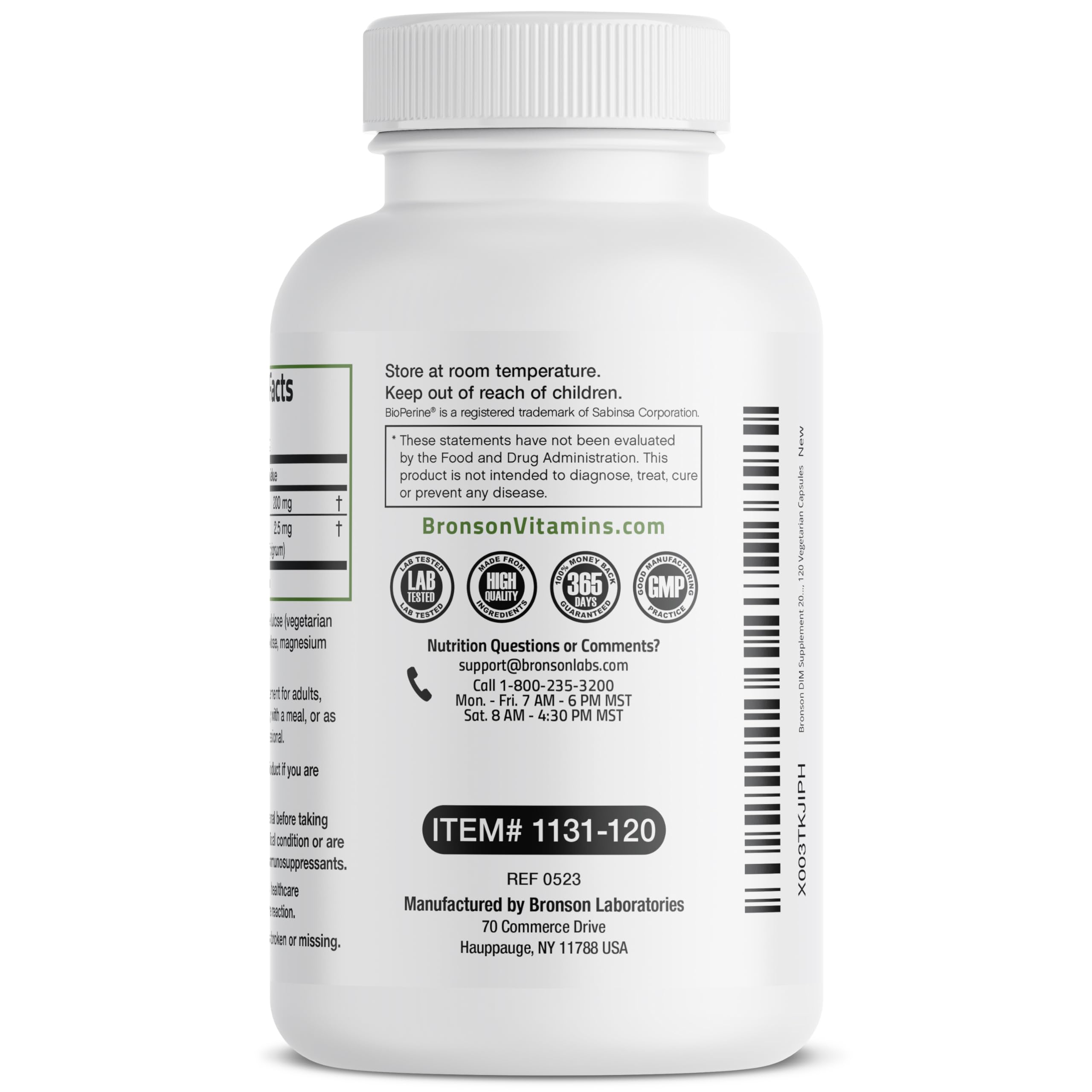 Foto 7 pulgar | Suplemento Bronson Dim De 200 Mg De Diindolimetano Con Bioperine 120 Cápsulas - Venta Internacional.