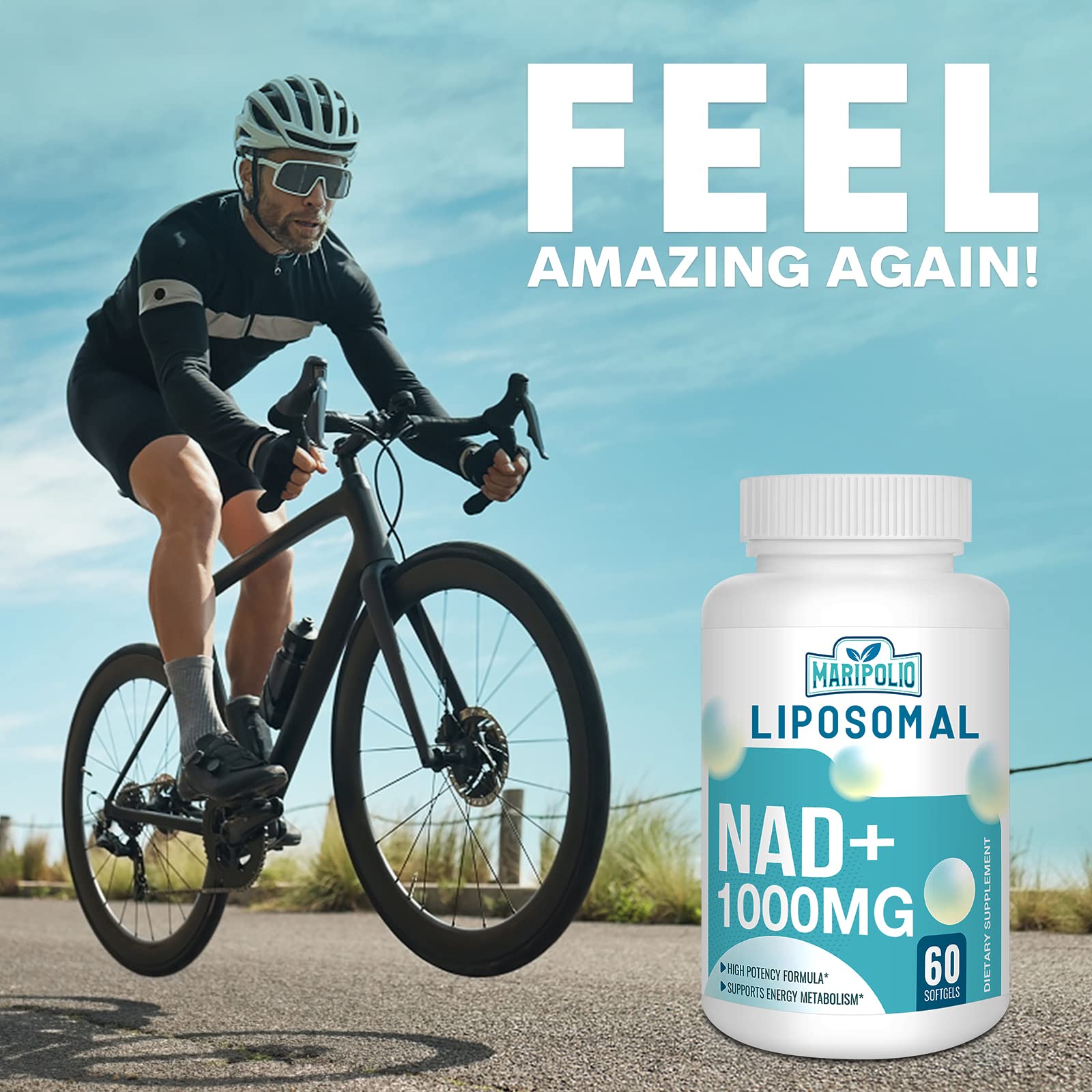 Foto 8 pulgar | Suplemento Maripolio Liposomal Nad+ 1000 Mg 60 Cápsulas Blandas - Venta Internacional