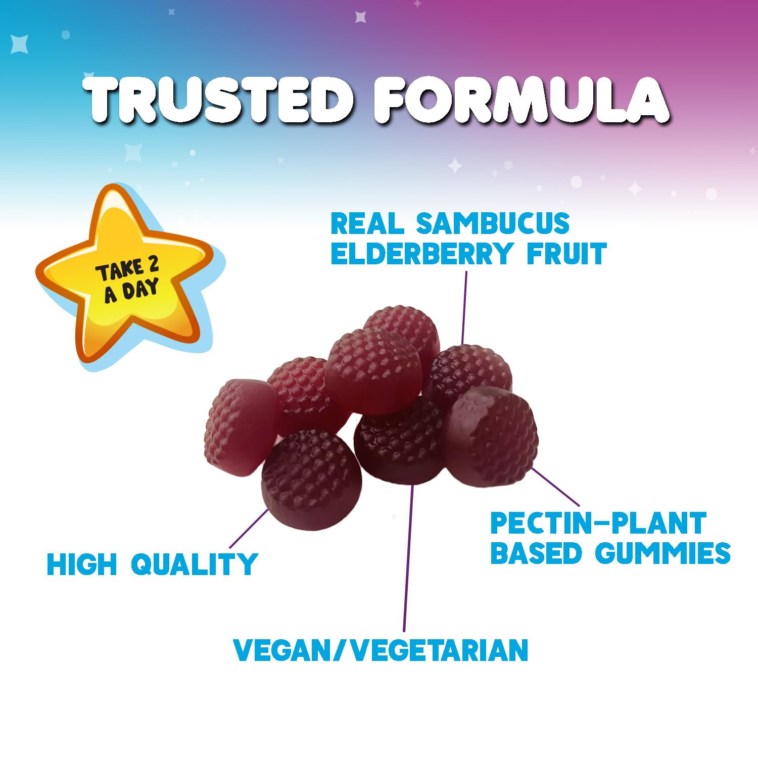 Foto 7 pulgar | Gomitas Nature's Nutrition Saúco con Vitamina C y Zinc 120 Gomitas - Venta Internacional