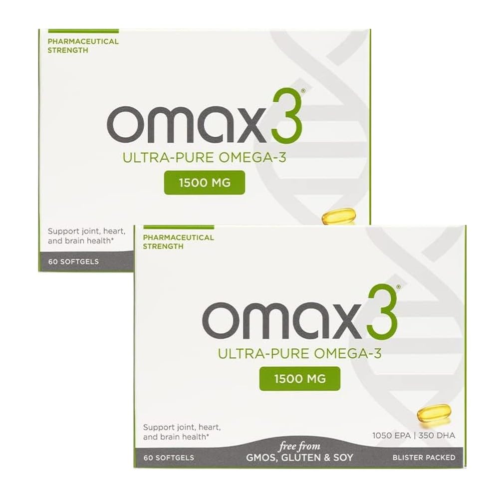 Foto 2 pulgar | Píldoras de Aceite de Pescado Omax3 Natural Omega 3 1500 mg Epa Dha 60 Días - Venta Internacional