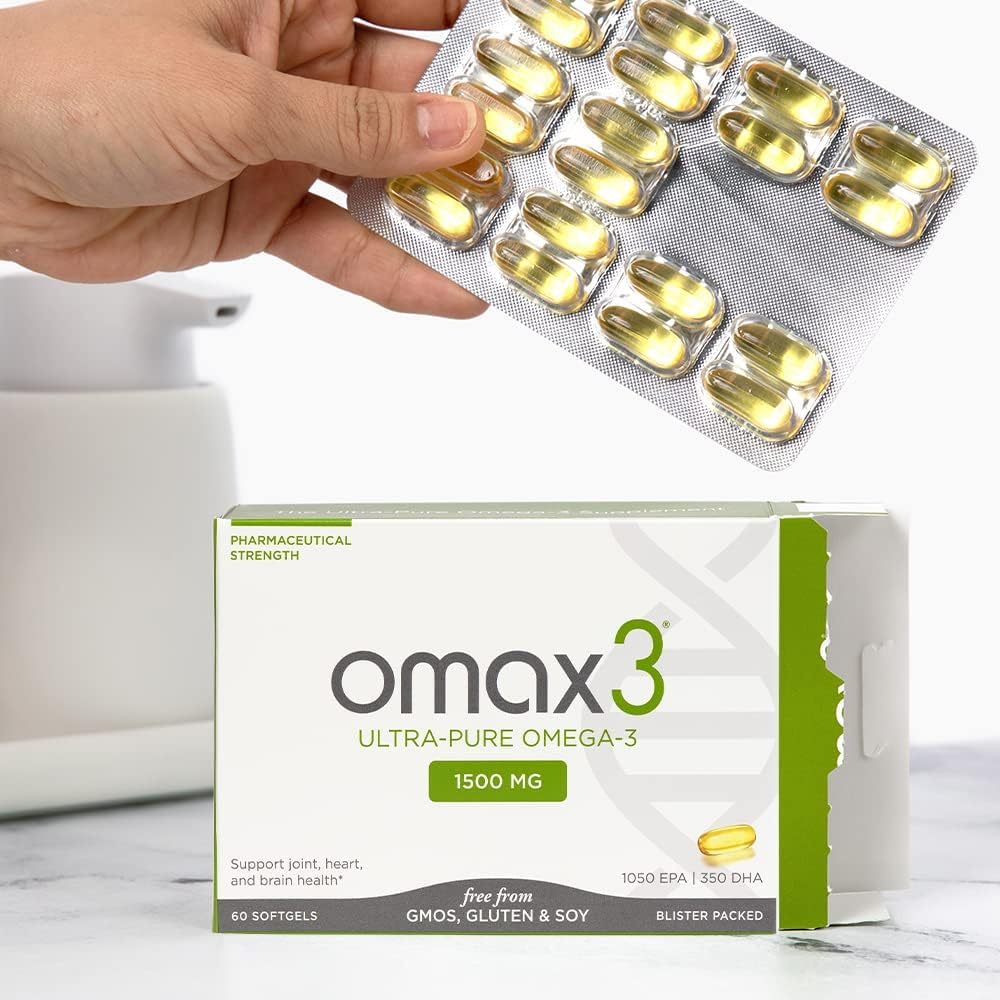 Foto 7 pulgar | Píldoras de Aceite de Pescado Omax3 Natural Omega 3 1500 mg Epa Dha 60 Días - Venta Internacional