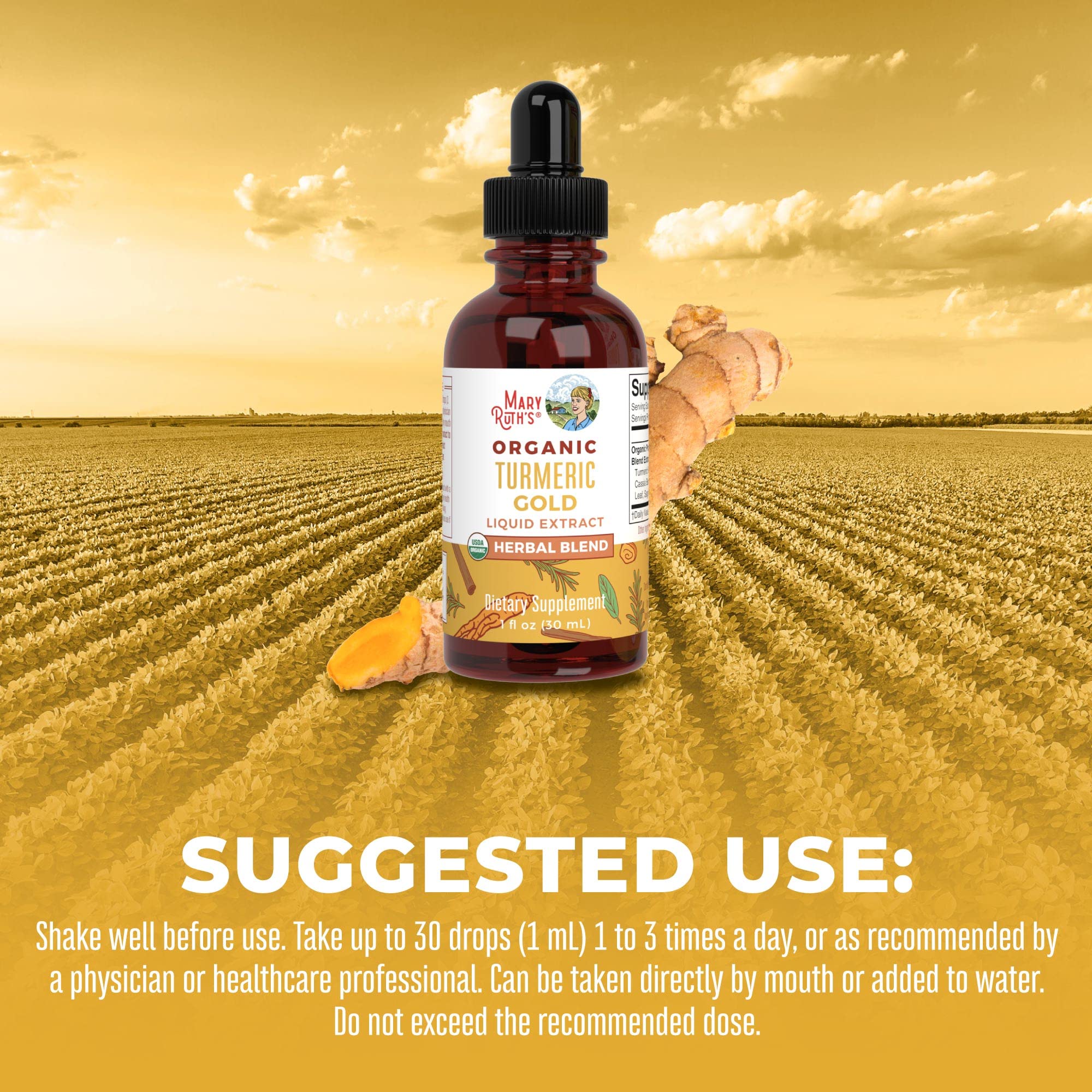 Foto 7 pulgar | Gotas Líquidas Maryruth's Usda Organic Curcuma Gold, 30 Ml - Venta Internacional.