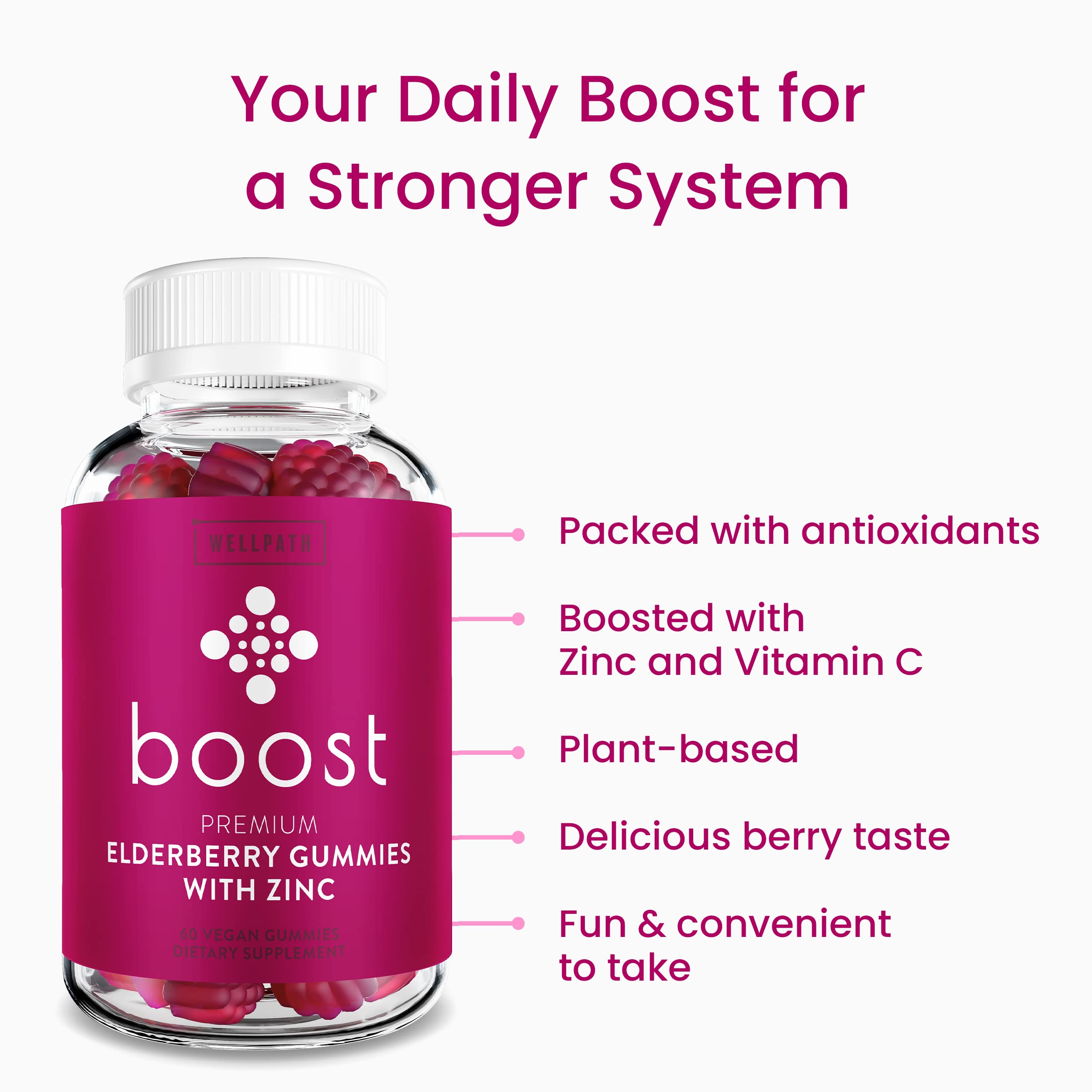 Foto 4 pulgar | Gomitas Wellpath Boost Saúco con Vitamina C 180 Unidades Paquete de 3 - Venta Internacional