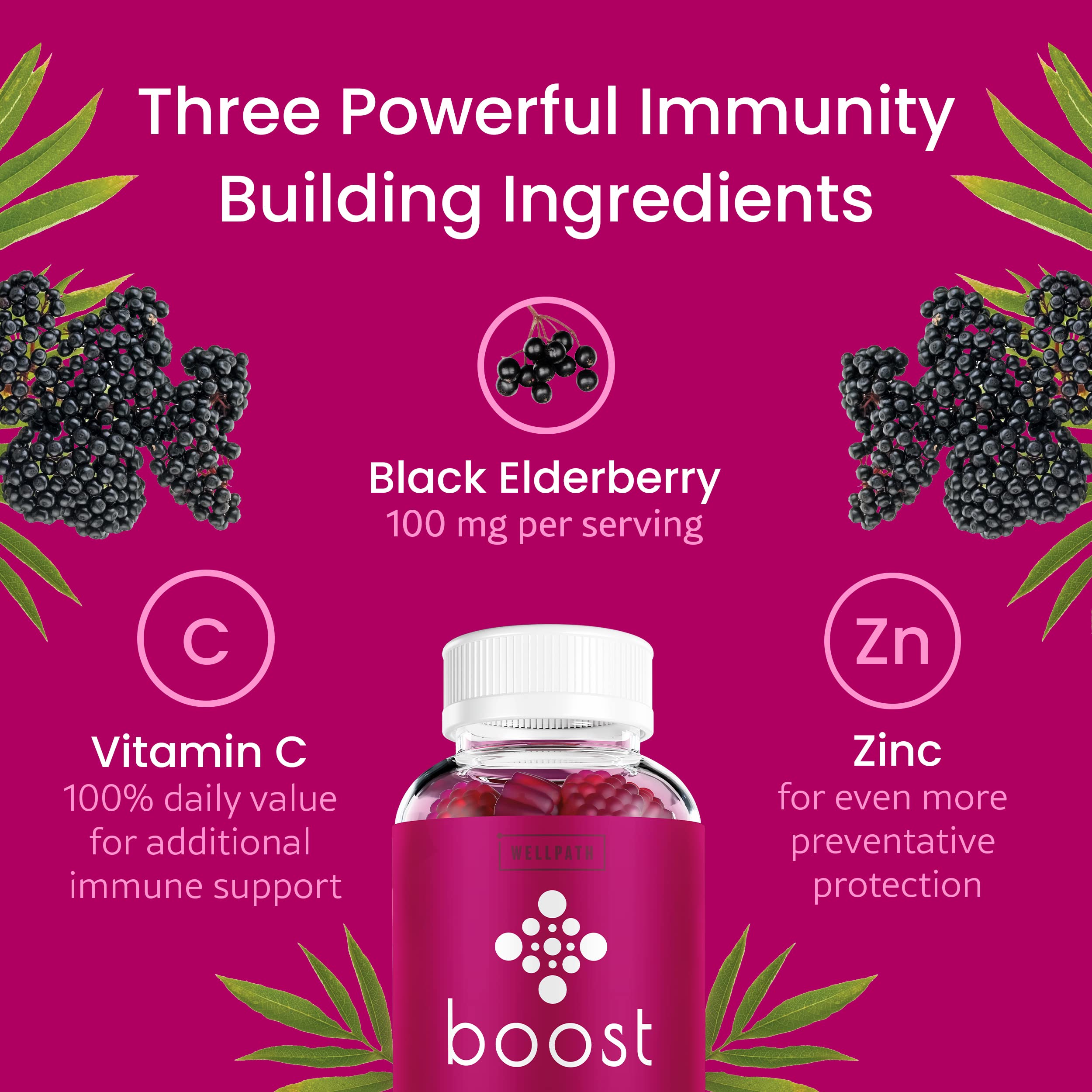 Foto 5 pulgar | Gomitas Wellpath Boost Saúco con Vitamina C 180 Unidades Paquete de 3 - Venta Internacional