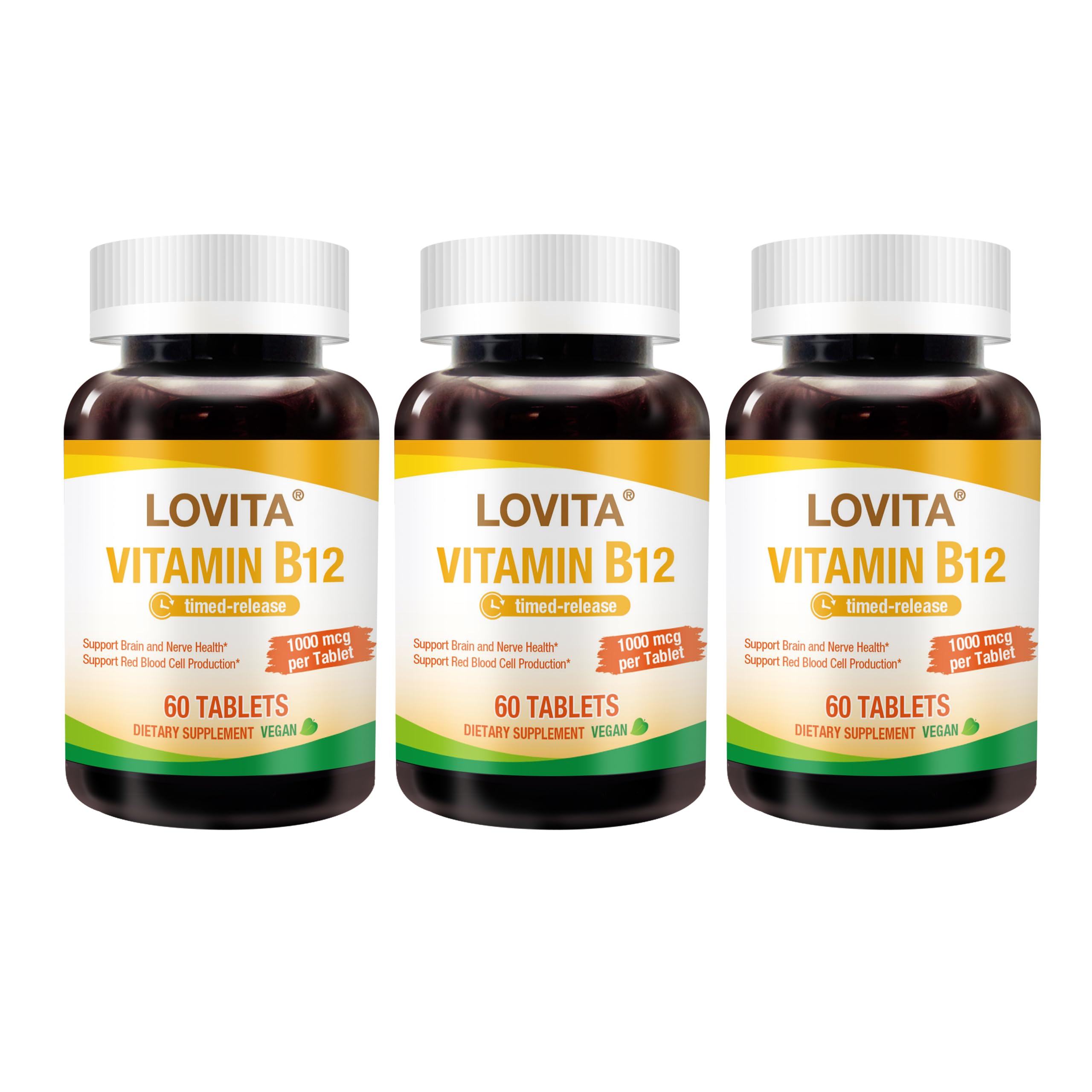 Foto 2 pulgar | Suplemento Lovita De Vitamina B12, 1000 Mcg, Liberación Prolongada, 60 Tabletas - Venta Internacional.