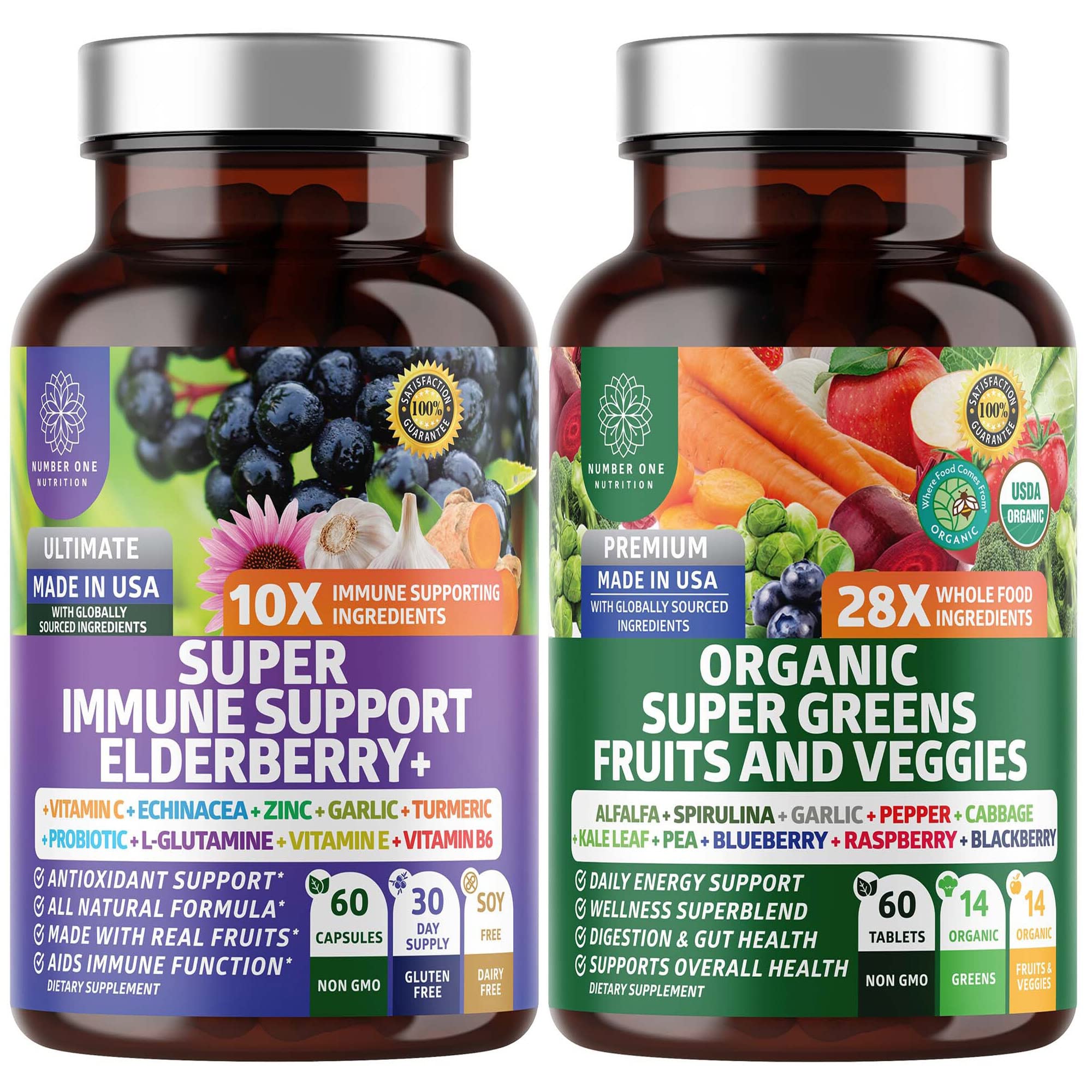 Foto 2 pulgar | Suplemento Number One Nutrition N1n Super Frutas Y Verduras - Venta Internacional.