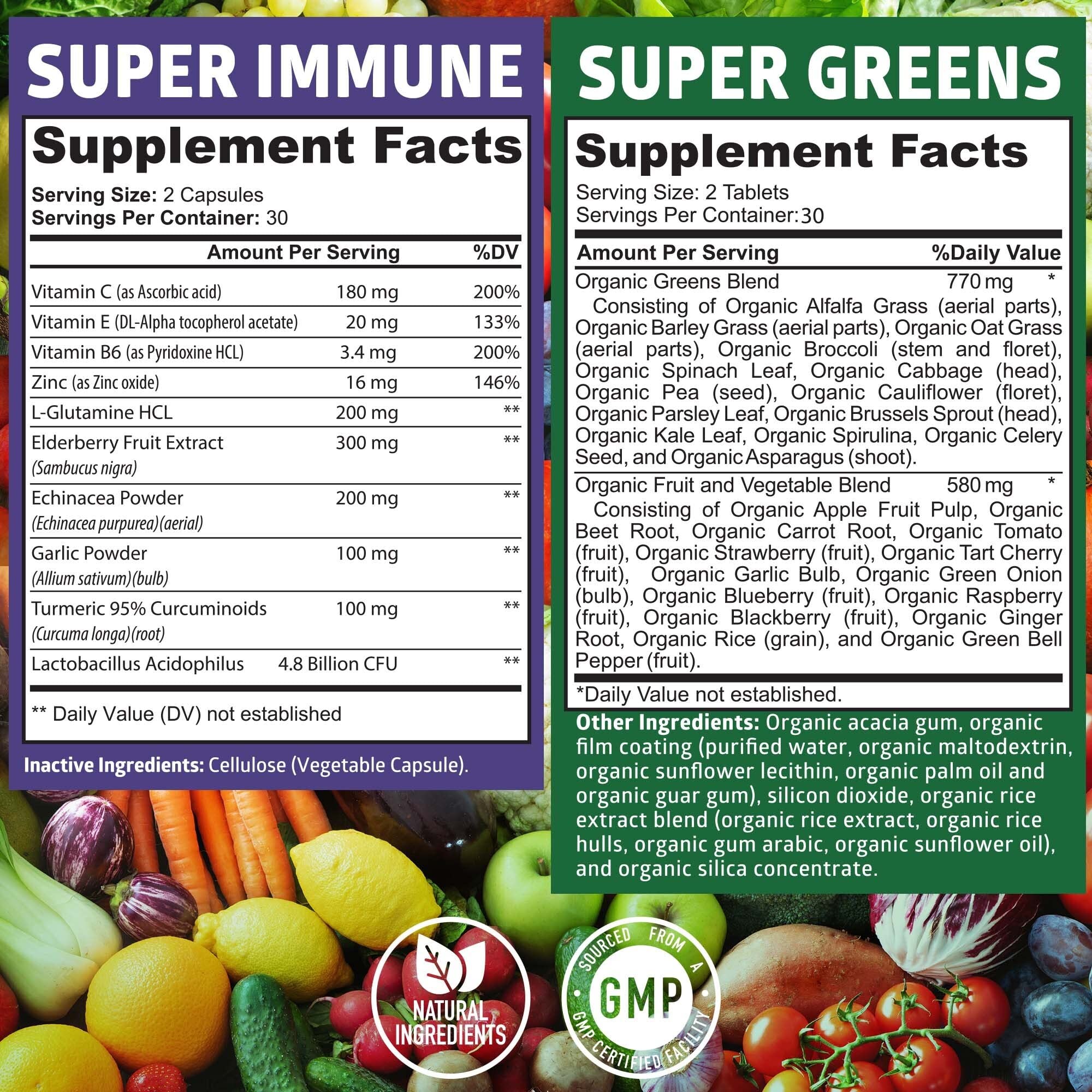 Foto 3 pulgar | Suplemento Number One Nutrition N1n Super Frutas Y Verduras - Venta Internacional.