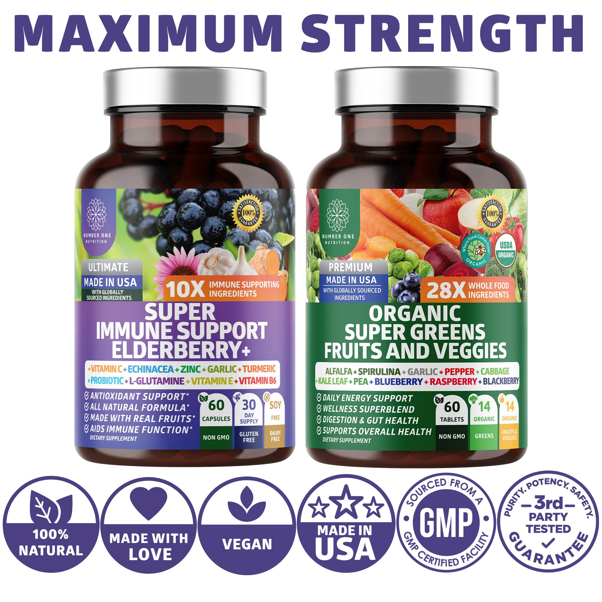 Foto 5 pulgar | Suplemento Number One Nutrition N1n Super Frutas Y Verduras - Venta Internacional.