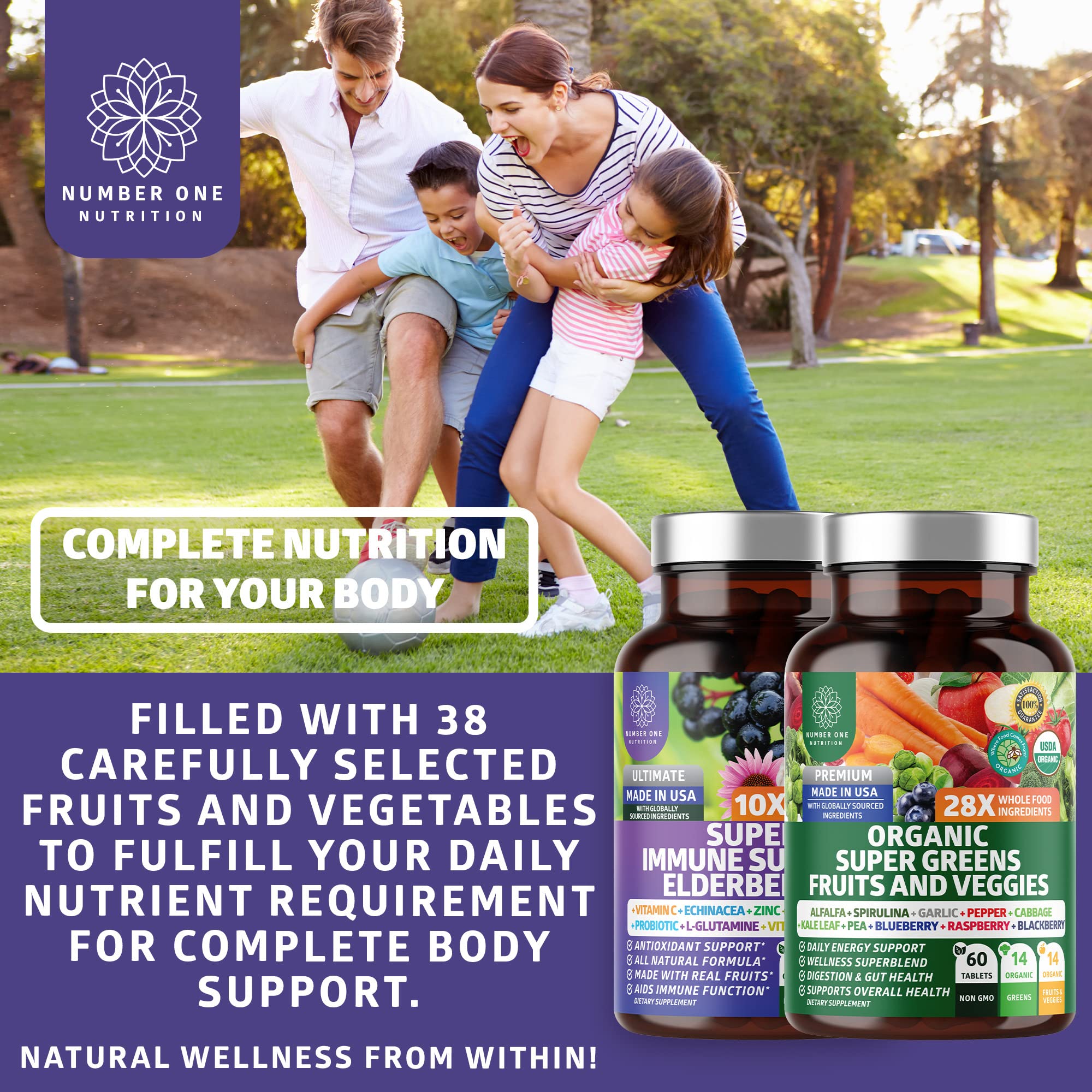 Foto 6 pulgar | Suplemento Number One Nutrition N1n Super Frutas Y Verduras - Venta Internacional.