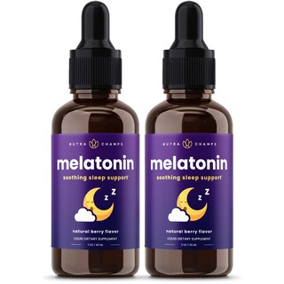 Foto 1 | Gotas Líquidas NutraChamps de Melatonina 2 Piezas de 60 ml-Venta Internacional