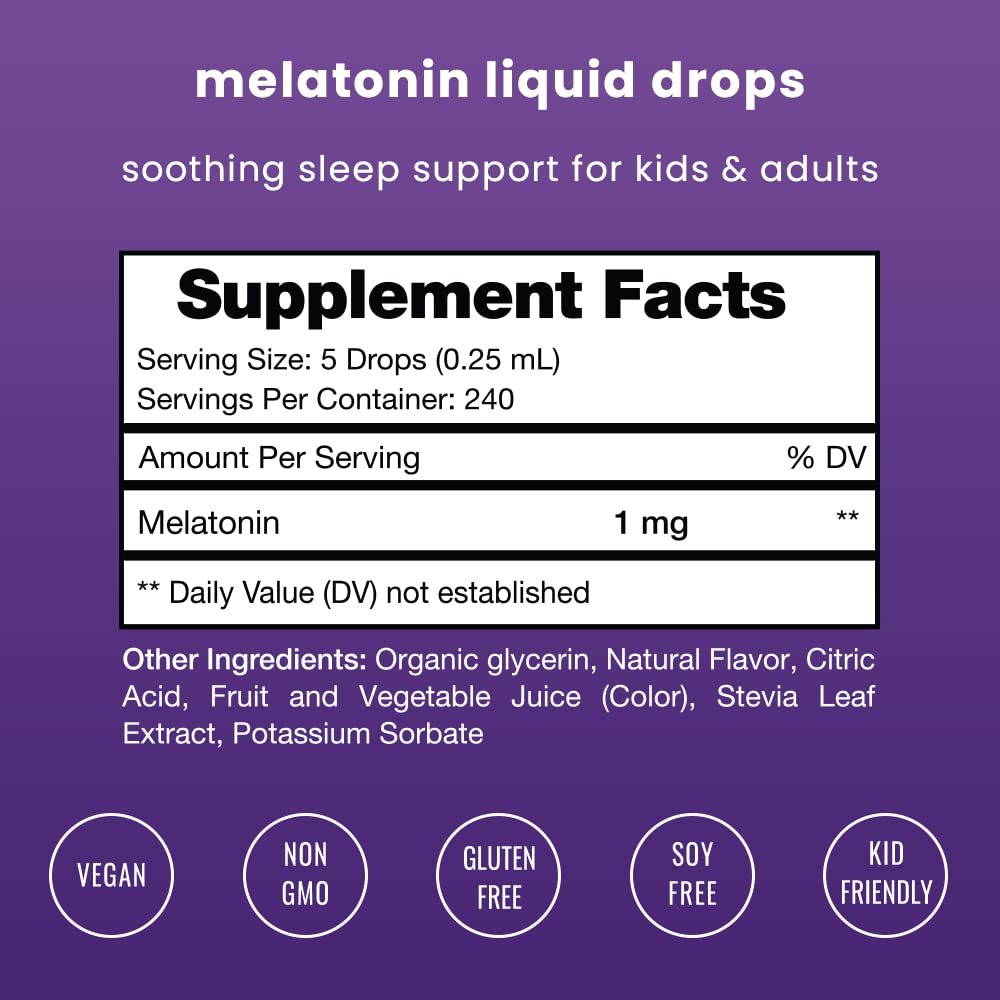 Foto 5 pulgar | Gotas Líquidas NutraChamps de Melatonina 2 Piezas de 60 ml-Venta Internacional