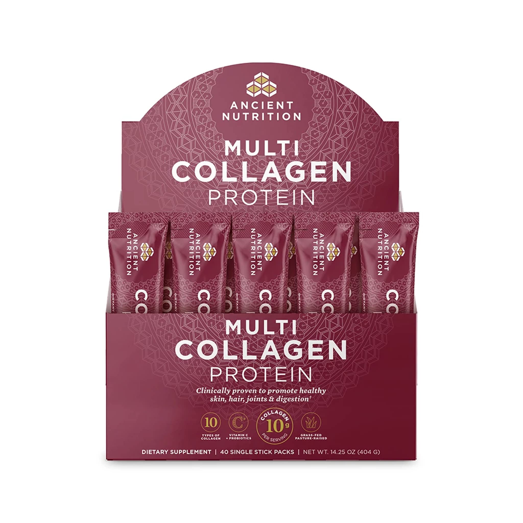 Foto 2 pulgar | Colágeno en Polvo Protein Ancient Nutrition Paquete de 40 - Venta Internacional