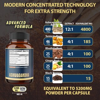 Foto 2 | Suplemento De Extracto De Ashwagandha Agobi 90 Cápsulas - Venta Internacional