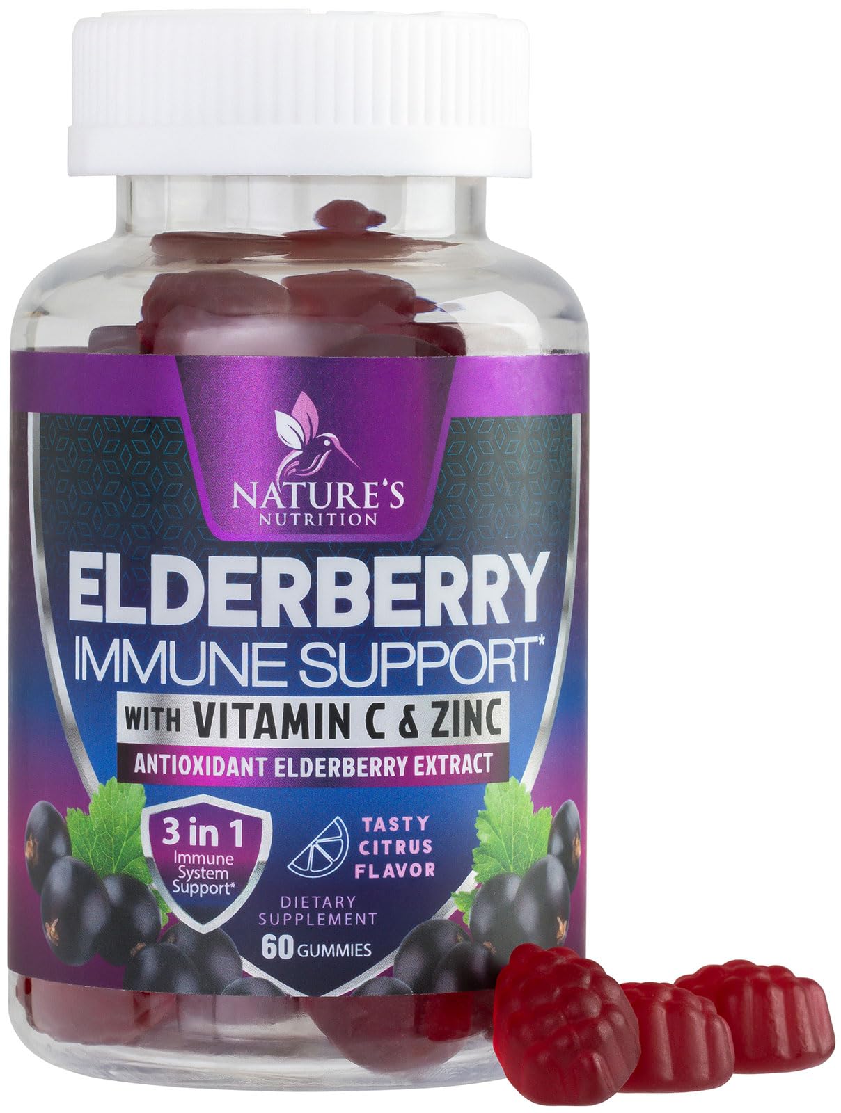 Foto 2 pulgar | Suplemento Sambucus 60 Gomitas Nature's Nutrition Sistema Inmunitario - Venta Internacional