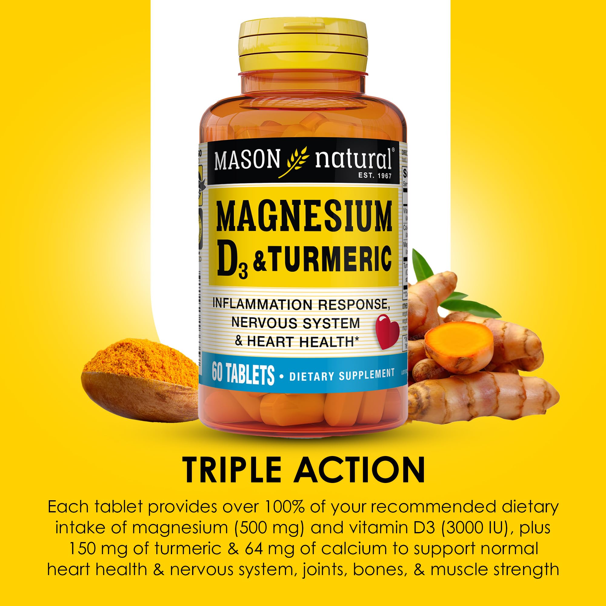 Foto 4 | Suplemento Mason Natural Magnesio y Vitamina D3 - Venta Internacional