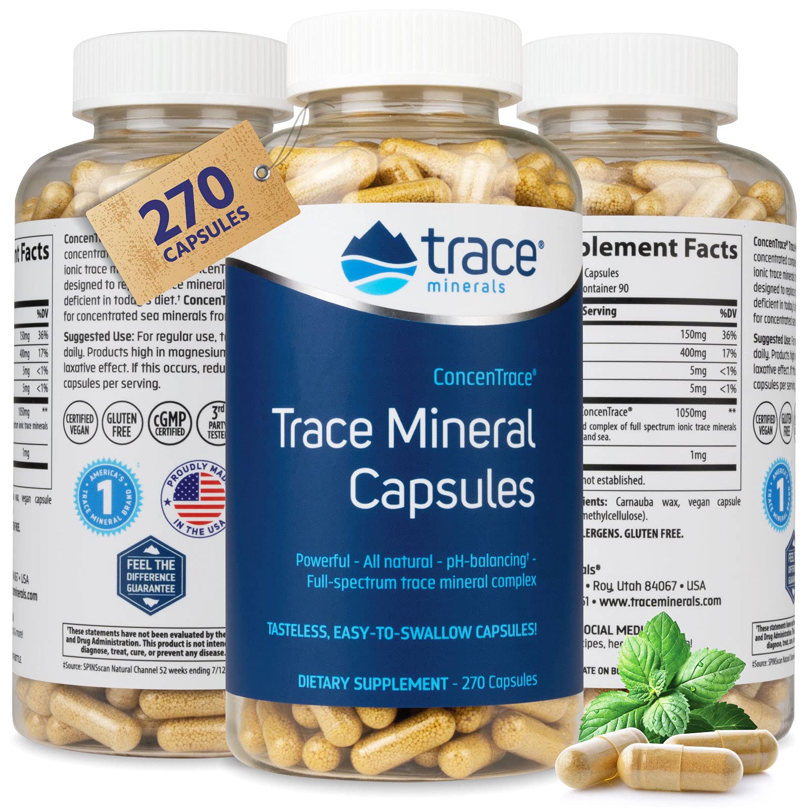 Suplemento De Oligoelementos Concentrace, Cápsulas 270 Veganas - Venta Internacional.