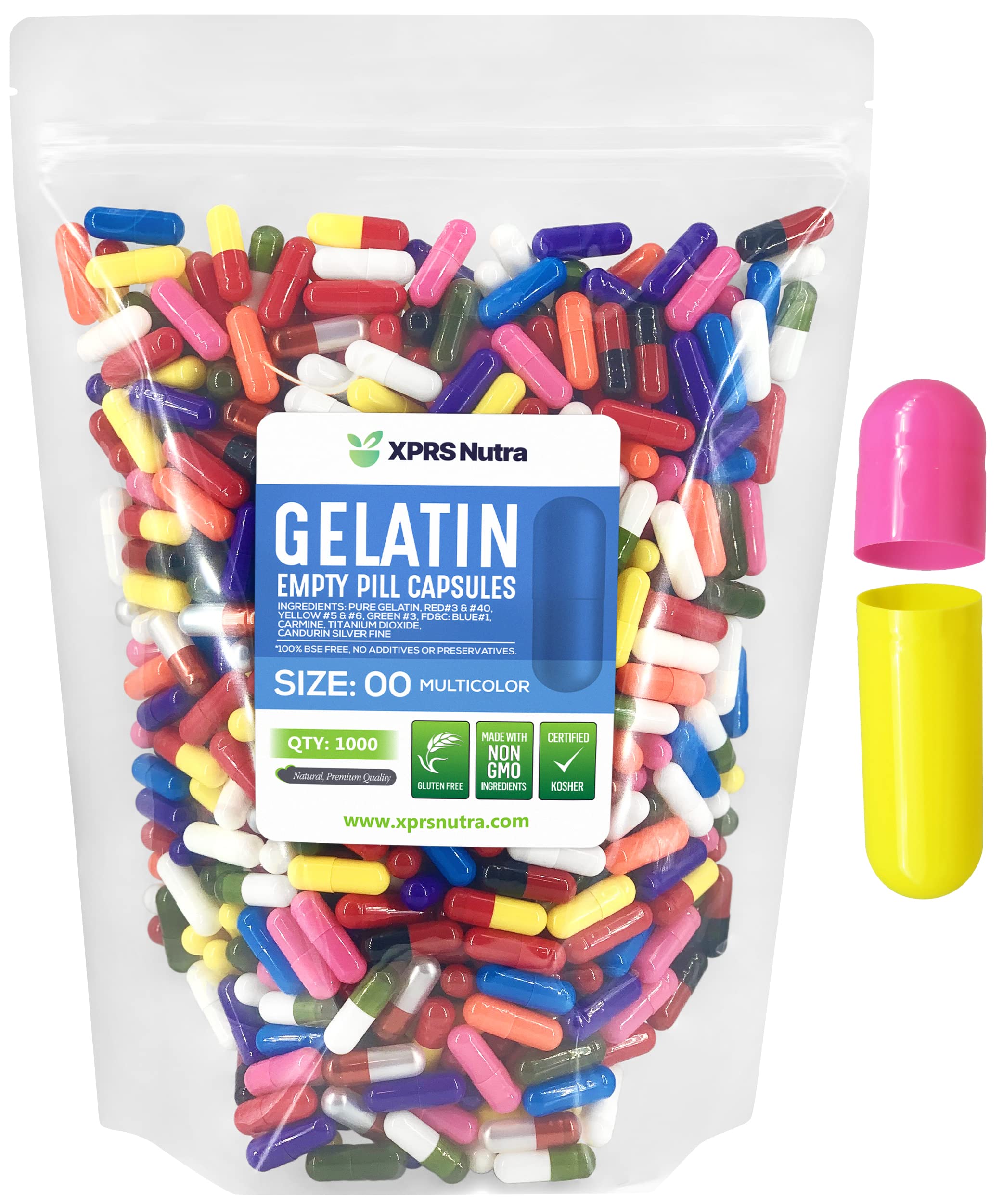 Cápsulas Vacías Xprs Nutra Tamaño 00 - 1000 Unidades De Gelatina - Venta Internacional.