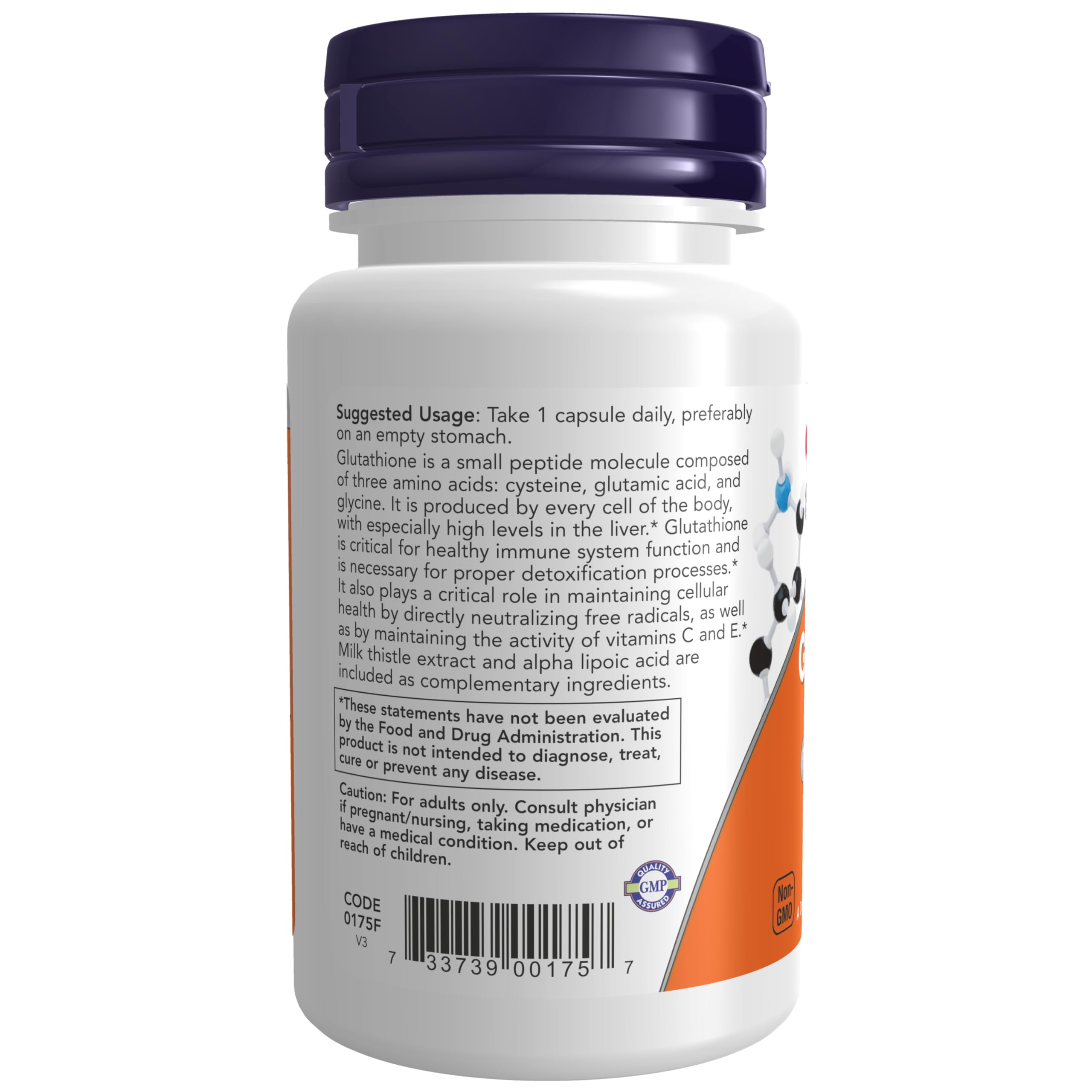 Foto 4 pulgar | Suplemento Now Glutatión 500 mg con Cardo Mariano y Ala 30 Cápsulas - Venta Internacional