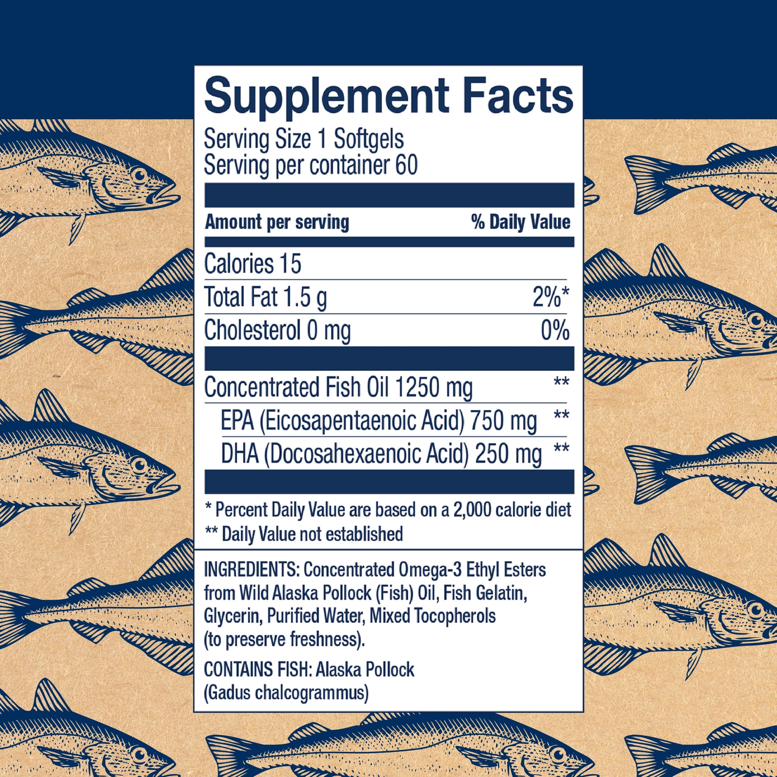 Foto 3 pulgar | Suplemento Wiley's Finest Wild Fish Oil Peak Epa 60 Tabletas- Venta Internacional.