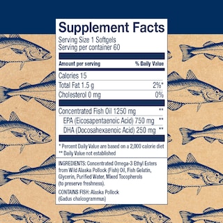 Foto 2 | Suplemento Wiley's Finest Wild Fish Oil Peak Epa 60 Tabletas- Venta Internacional.