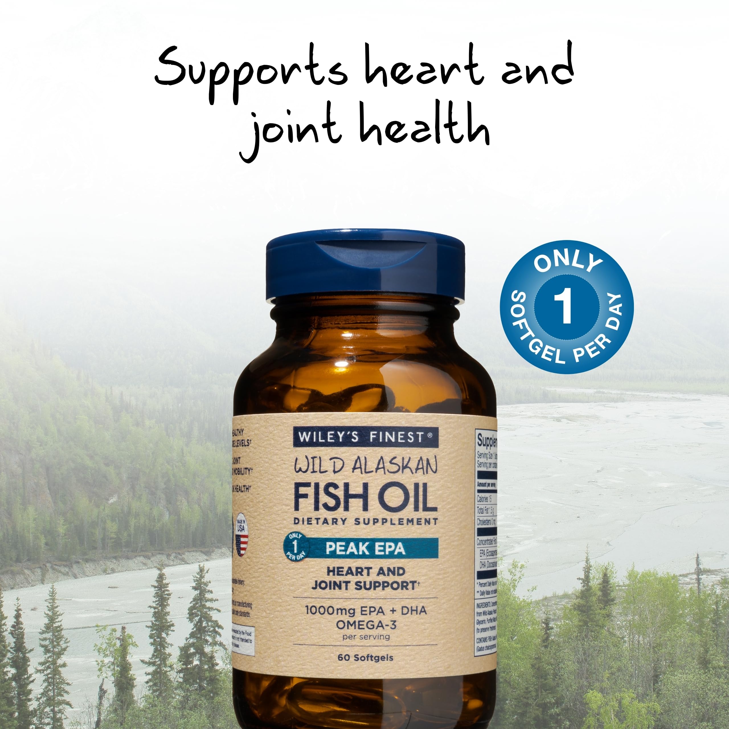 Foto 4 pulgar | Suplemento Wiley's Finest Wild Fish Oil Peak Epa 60 Tabletas- Venta Internacional.