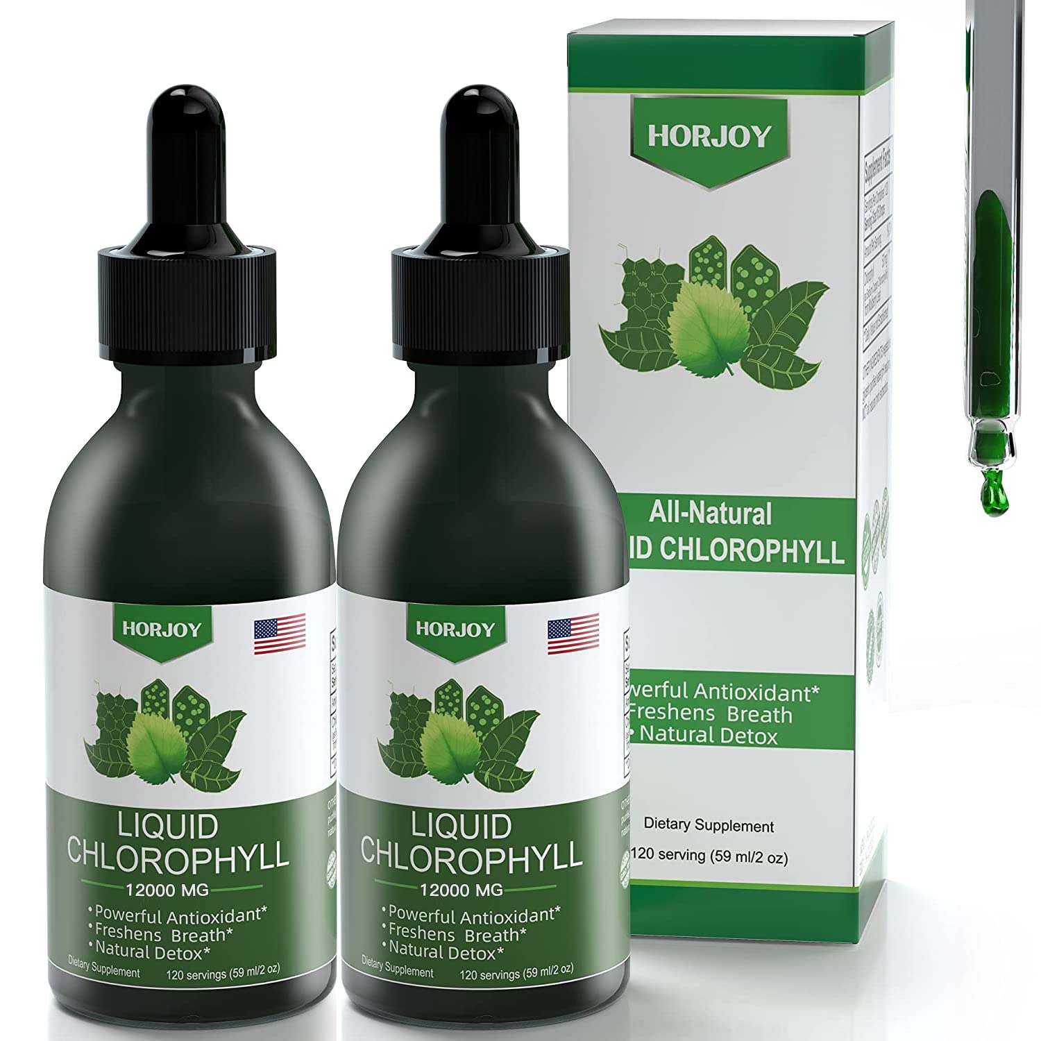 Foto 2 pulgar | Gotas Líquidas De Clorofila Horjoy 100 Ml - Energy Booster - Venta Internacional.