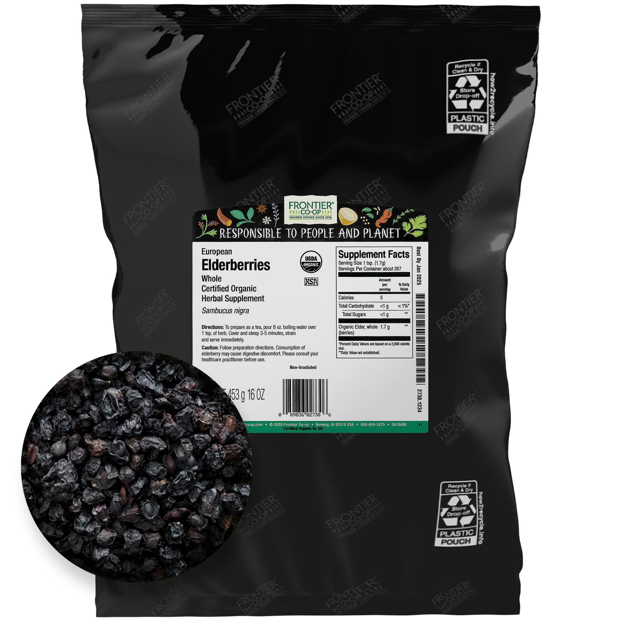 Saúco Seco Frontier Co-op a Granel 1,36 Kg - Venta Internacional
