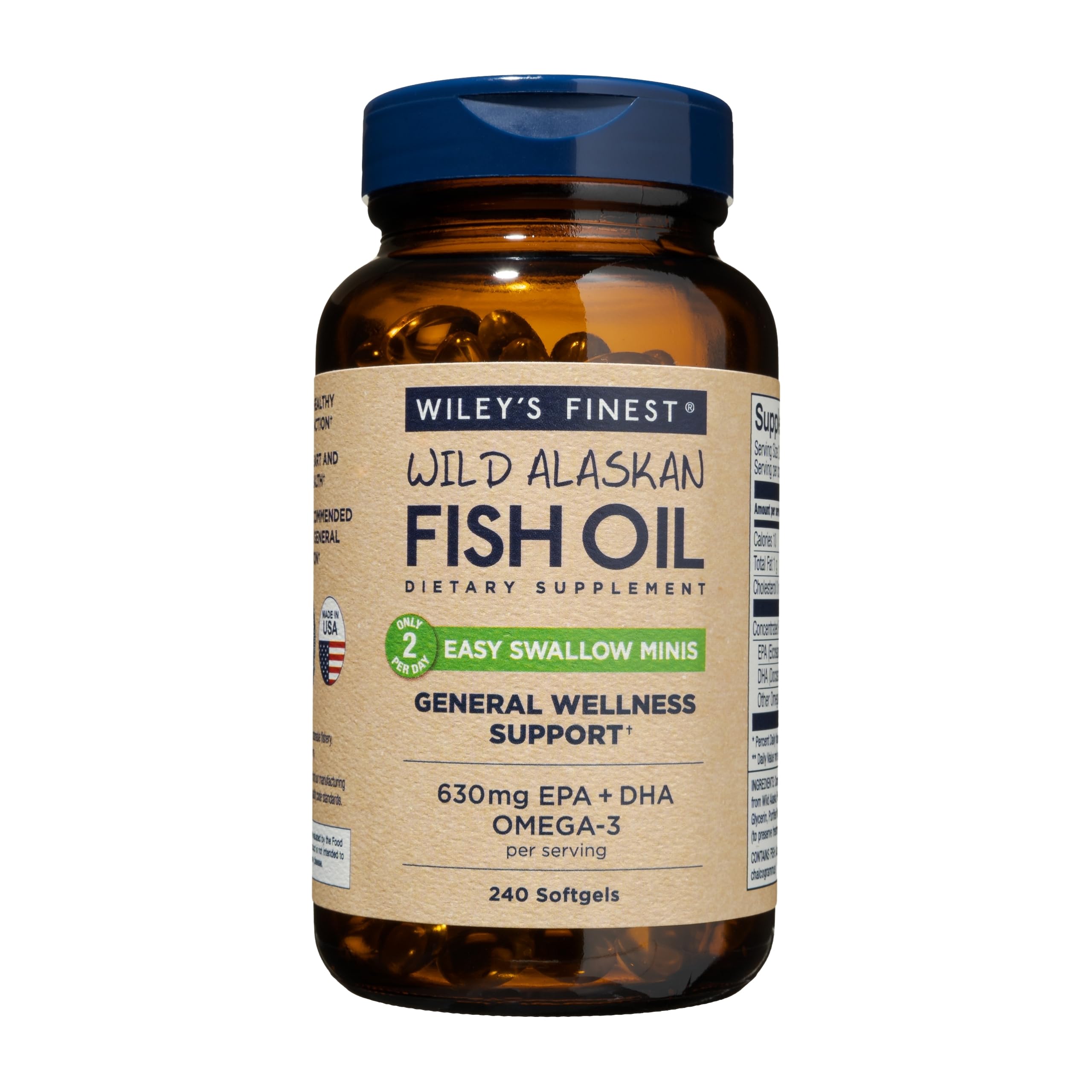Foto 2 pulgar | Suplemento Aceite de Pescado Wiley's Finest Wild Alaskan 240 Cápsulas Blandas - Venta Internacional