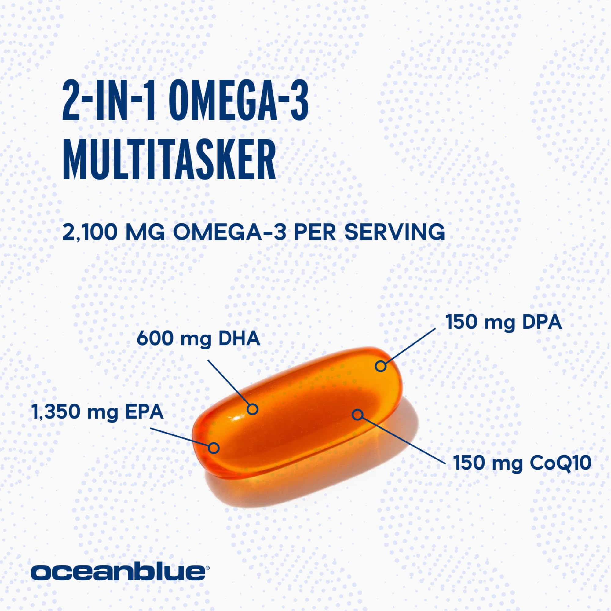 Foto 4 pulgar | Suplemento Oceanblue Omega-3 2100 Con Coq10 90 Ct X2 - Venta Internacional.