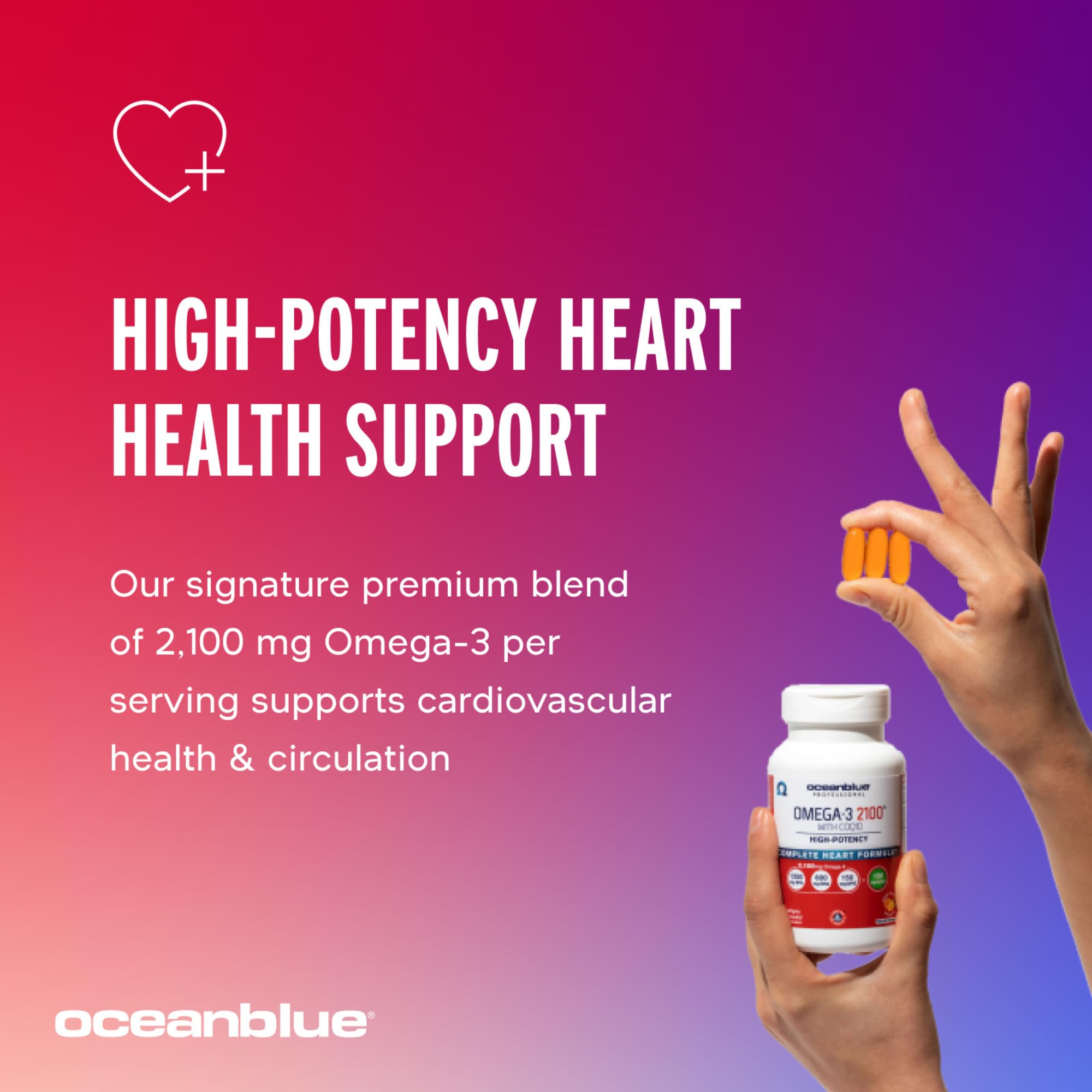 Foto 5 pulgar | Suplemento Oceanblue Omega-3 2100 Con Coq10 90 Ct X2 - Venta Internacional.