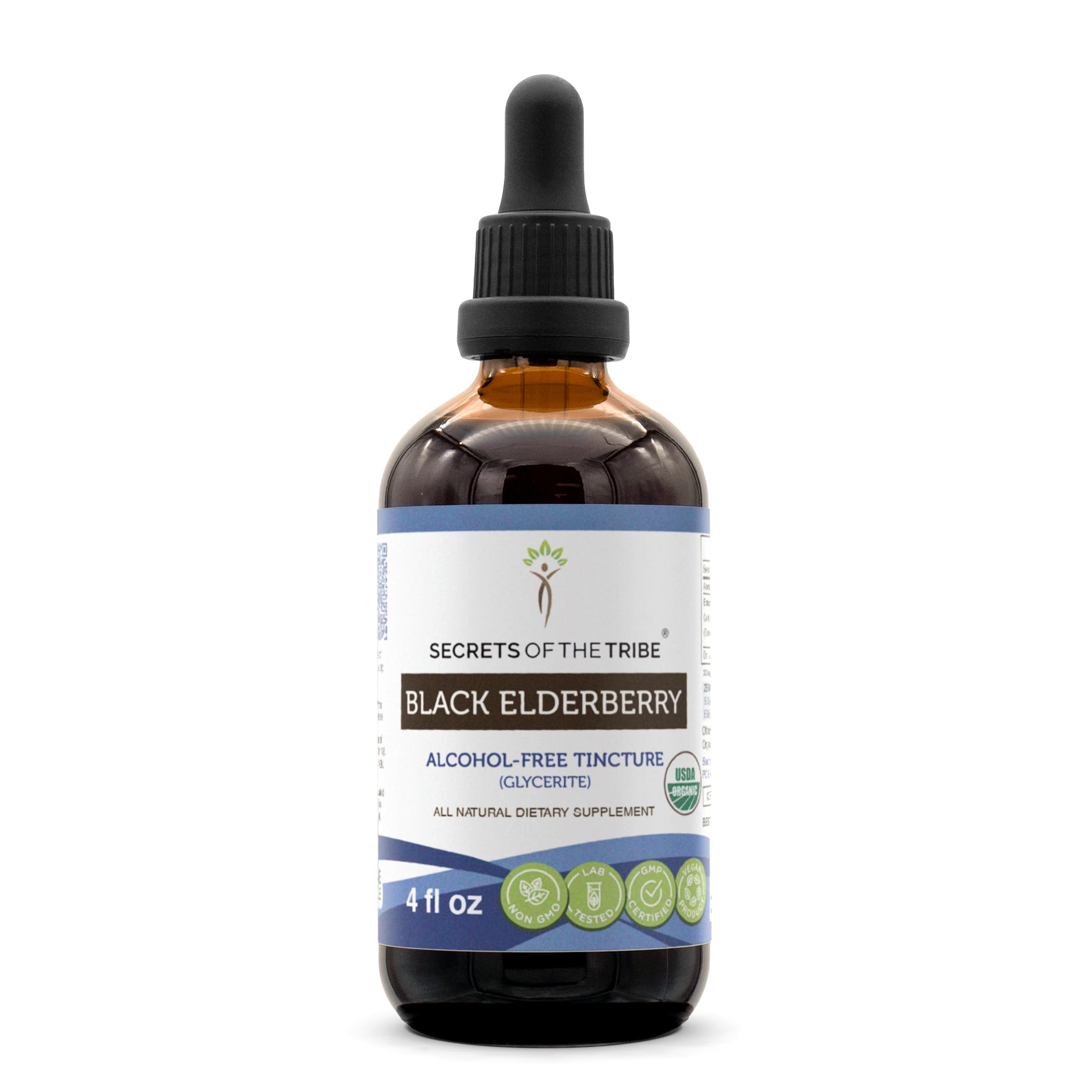 Foto 2 pulgar | Tintura Secrets Of The Tribe Black Elderberry 120 Ml Orgánica - Venta Internacional