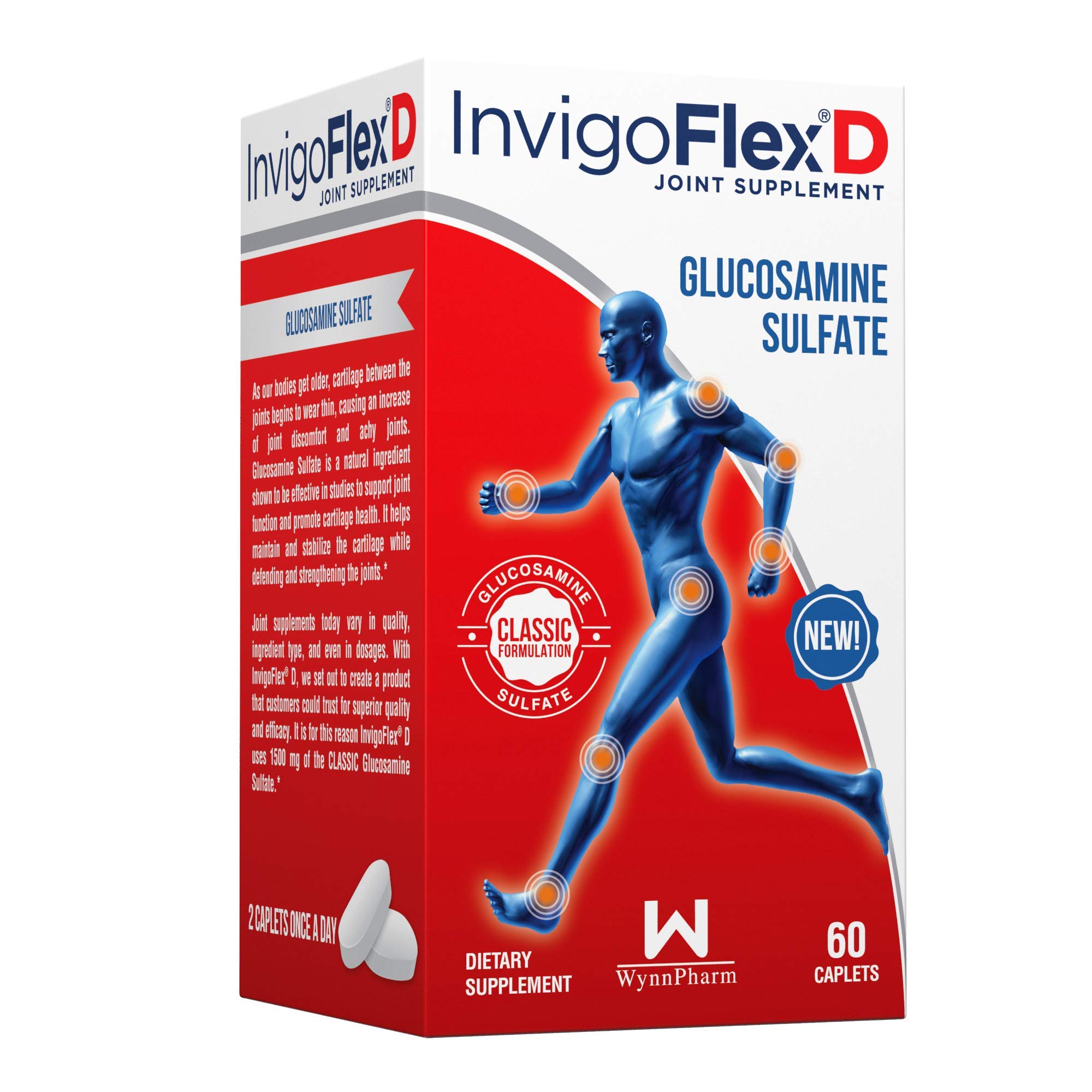 Foto 2 pulgar | Suplemento Articular Invigoflex D Con 1500 Mg De Sulfato De Glucosamina - Venta Internacional.