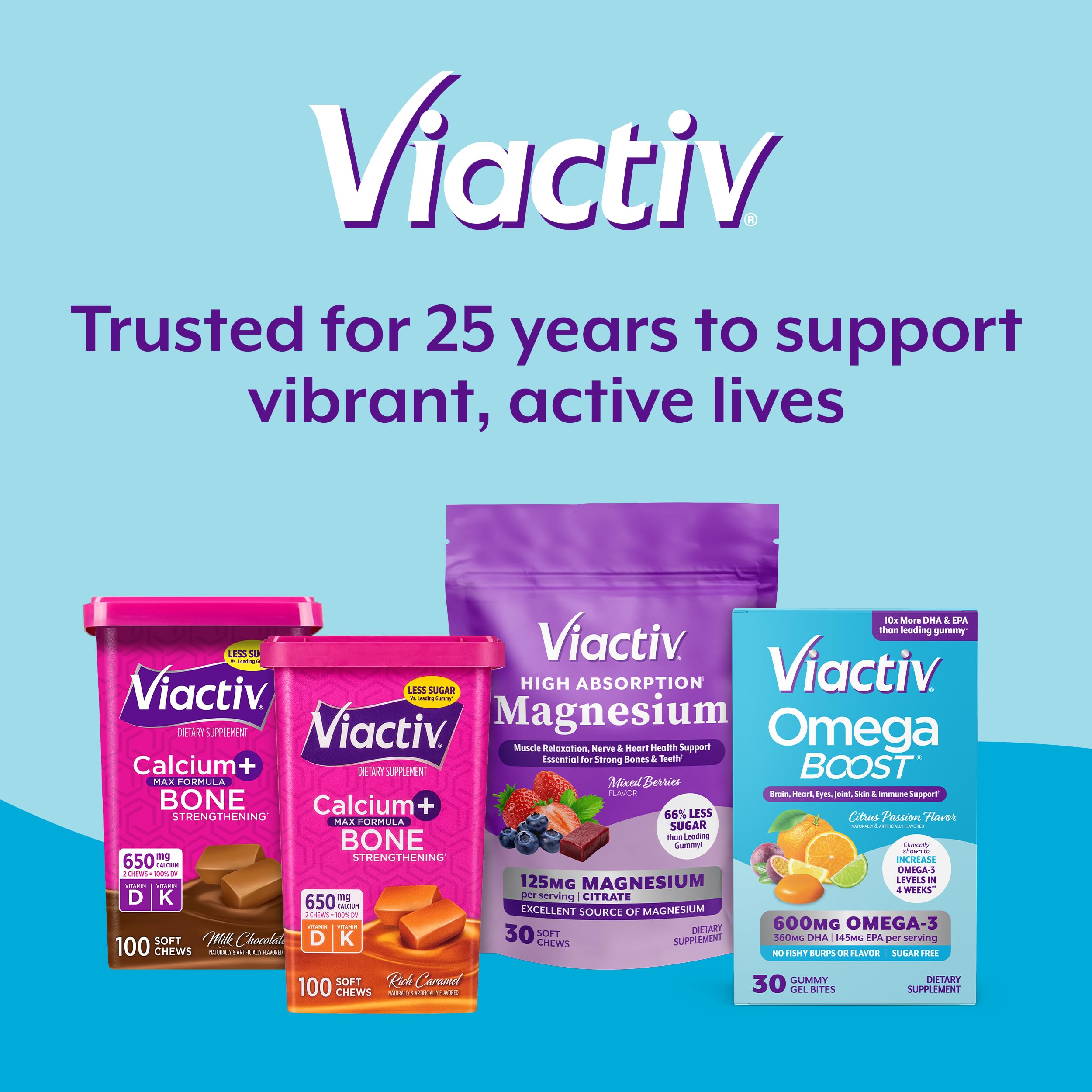 Foto 7 pulgar | Suplemento Viactiv Omega 3 30 Gomitas - Venta Internacional